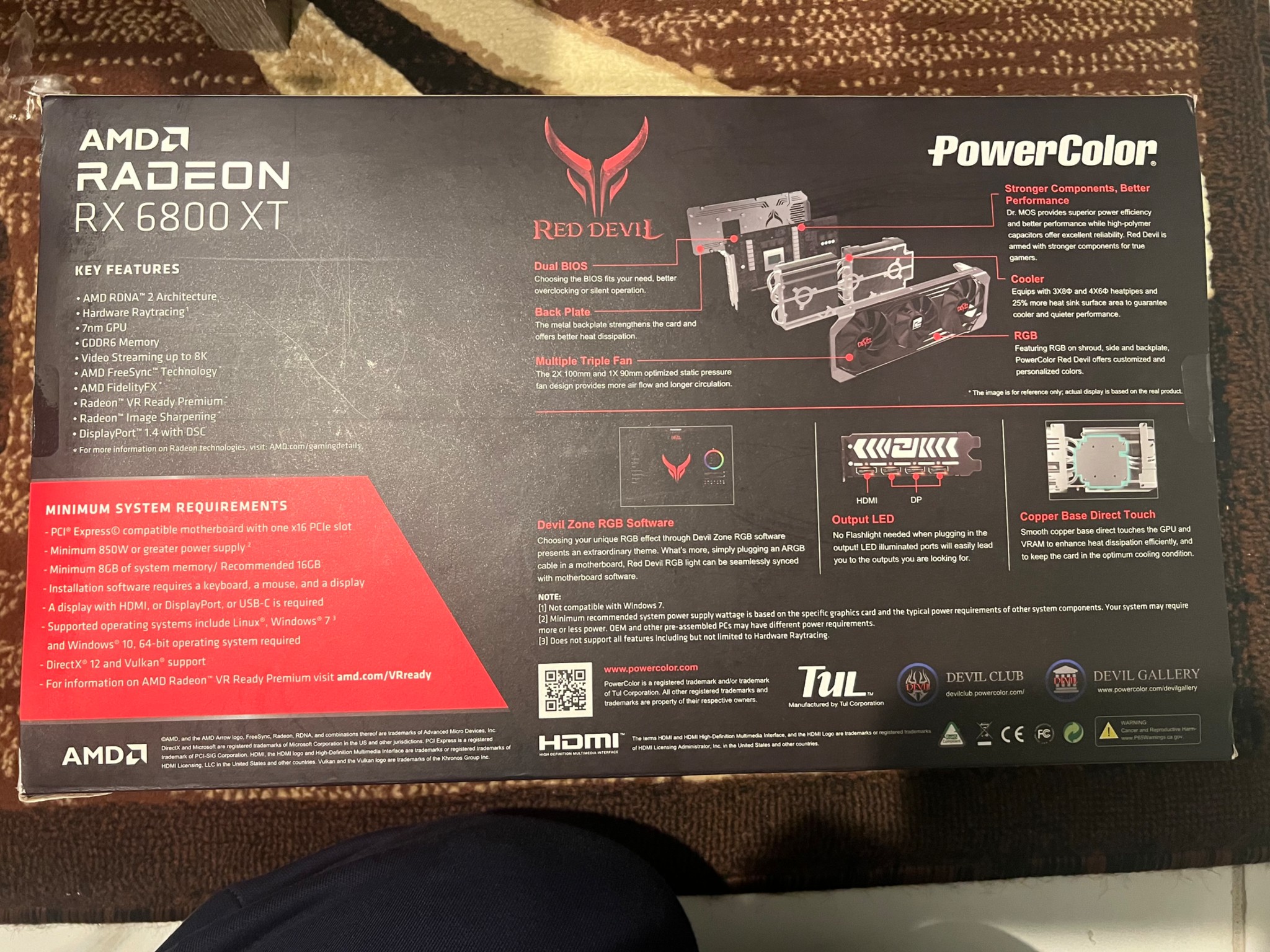 PowerColor AMD Radeon 6800 XT Red Devil Overclocked Triple-Fan 16GB GDDR6 PCIe 4.0 Graphics Card