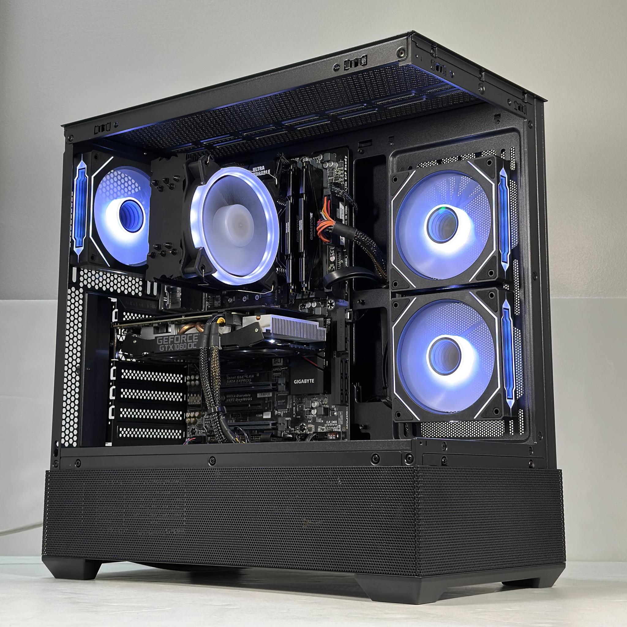 Intel i5-7400 | GTX 1060 3GB | 32GB RAM | 480GB SSD | WIFI | 1080p Black Gaming PC
