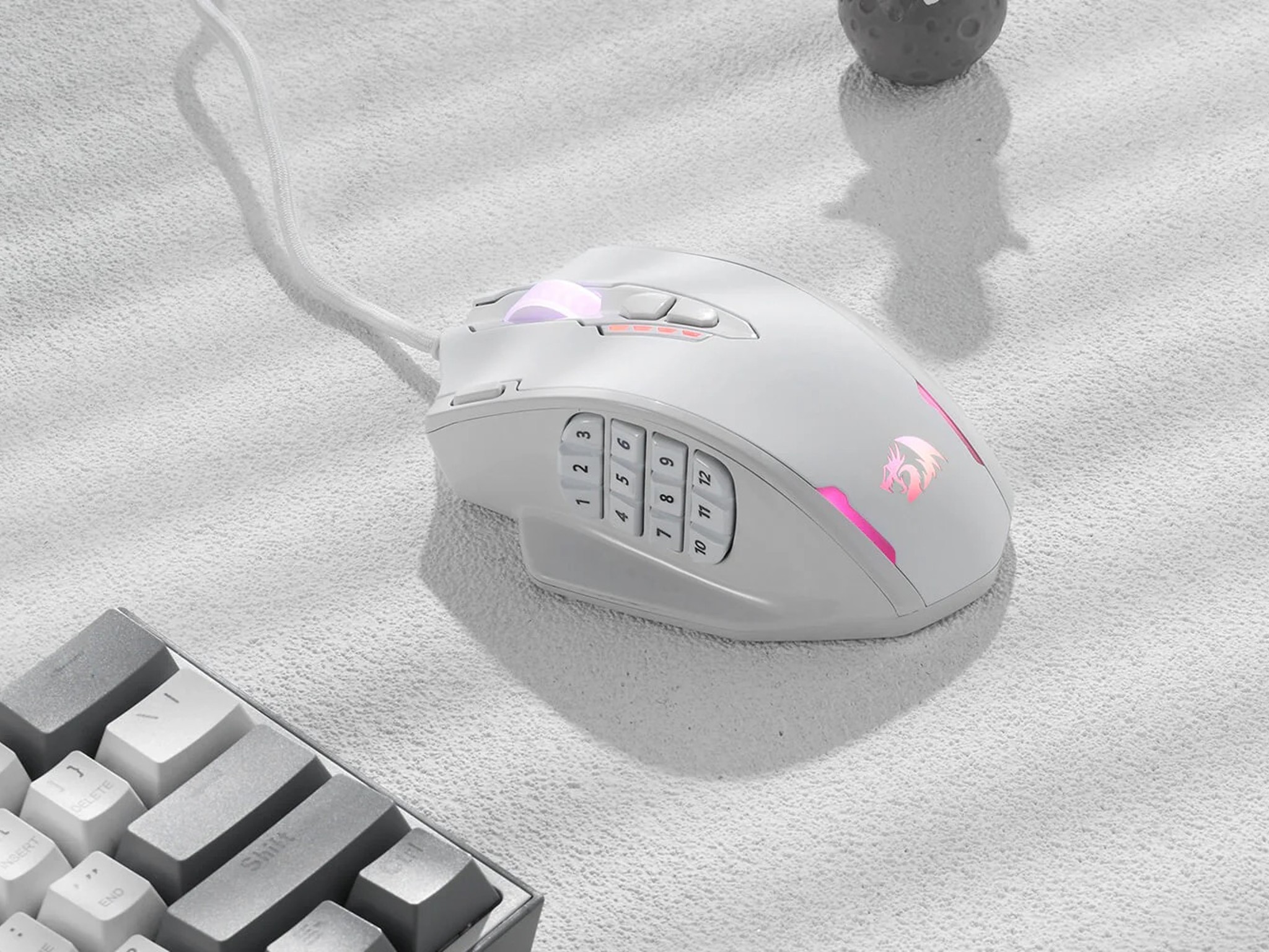 White NZXT Custom Gaming PC Almost New with ReDragon White Mouse