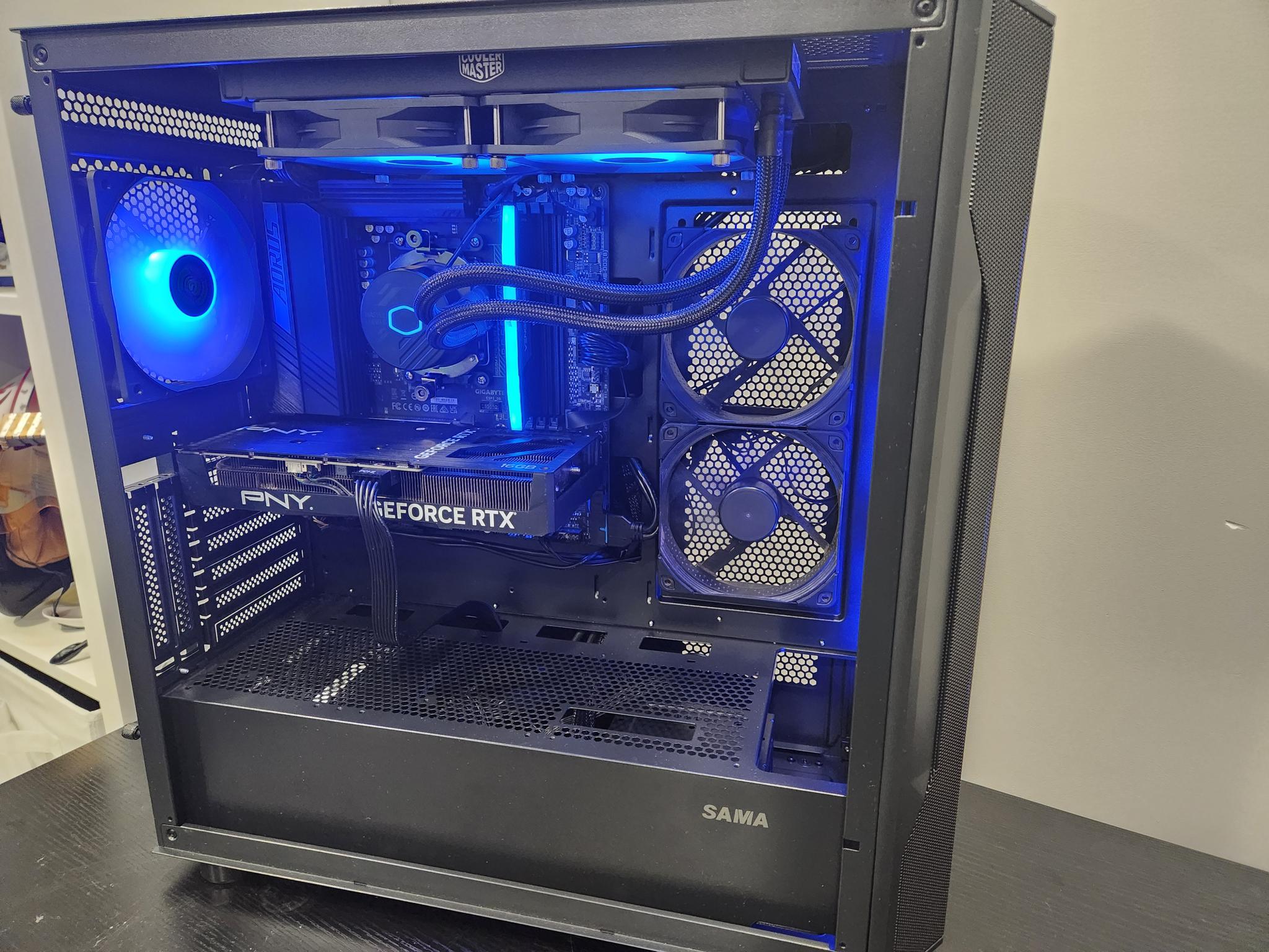 THE BLUE THUNDER 3 RTX 4060 TI 32 gb high end gaming and streaming pc!
