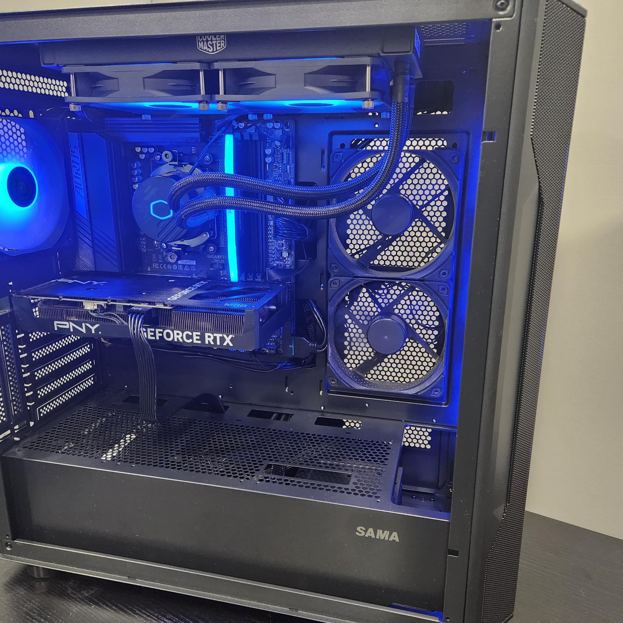 THE BLUE THUNDER 3 RTX 4060 TI 16 gb high end gaming and streaming pc!