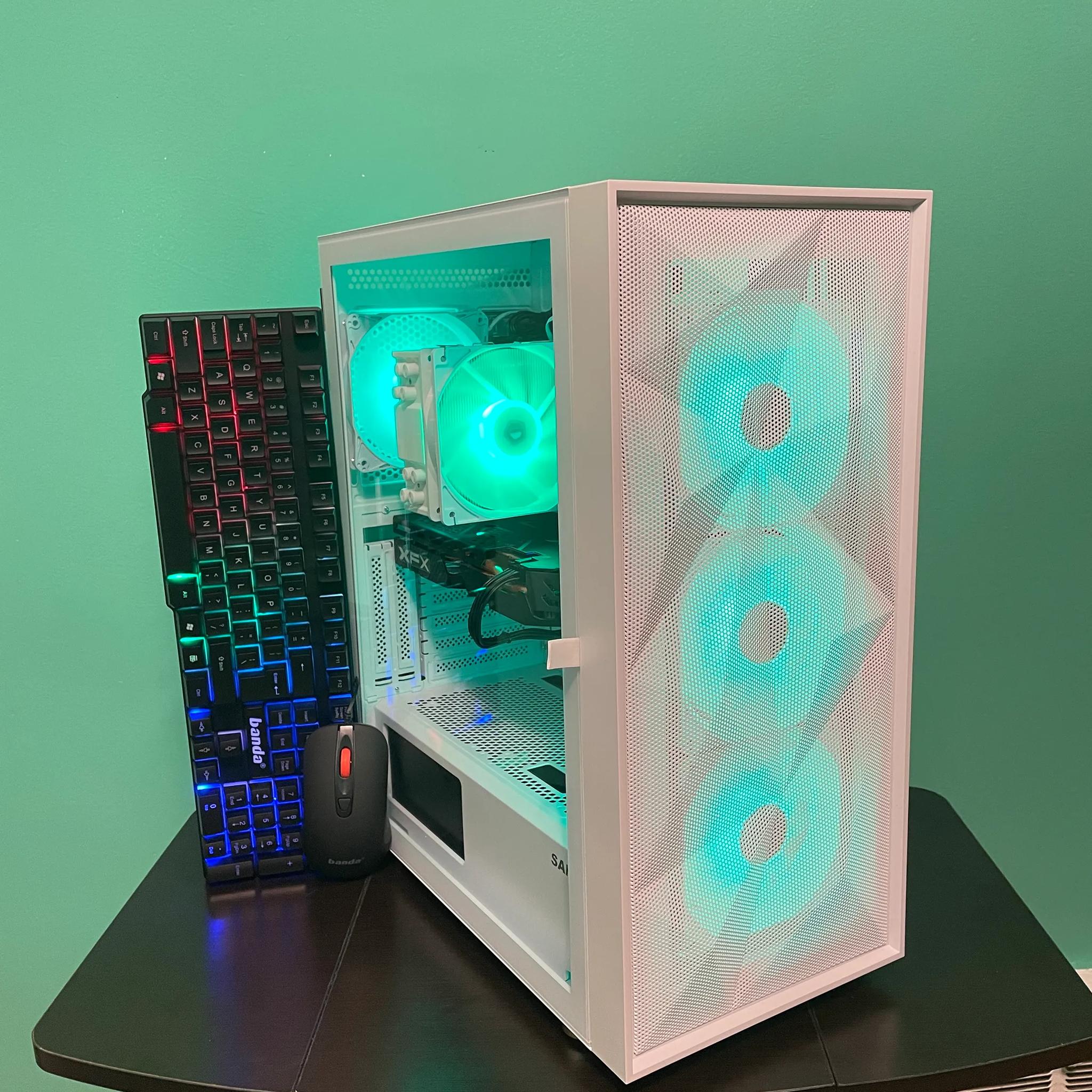PRO Glass Gaming PC | Intel i5 / Amd RX580 / 8GB / 600GB Win 10 Pro WiFi