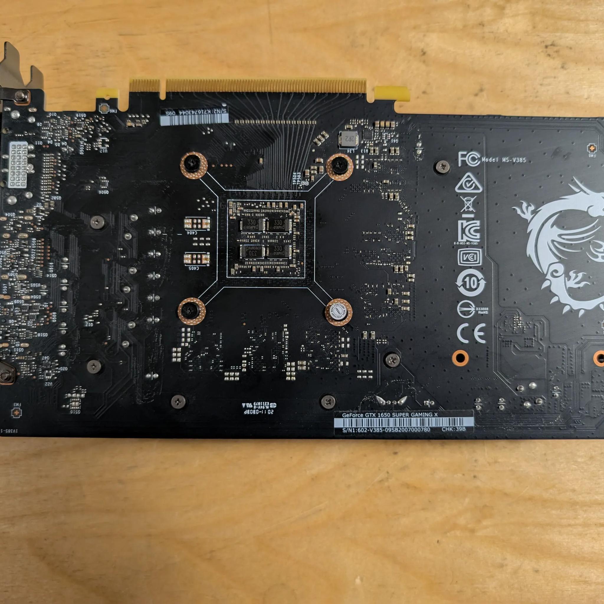 MSI Nvidia GTX 1650 Super 4GB
