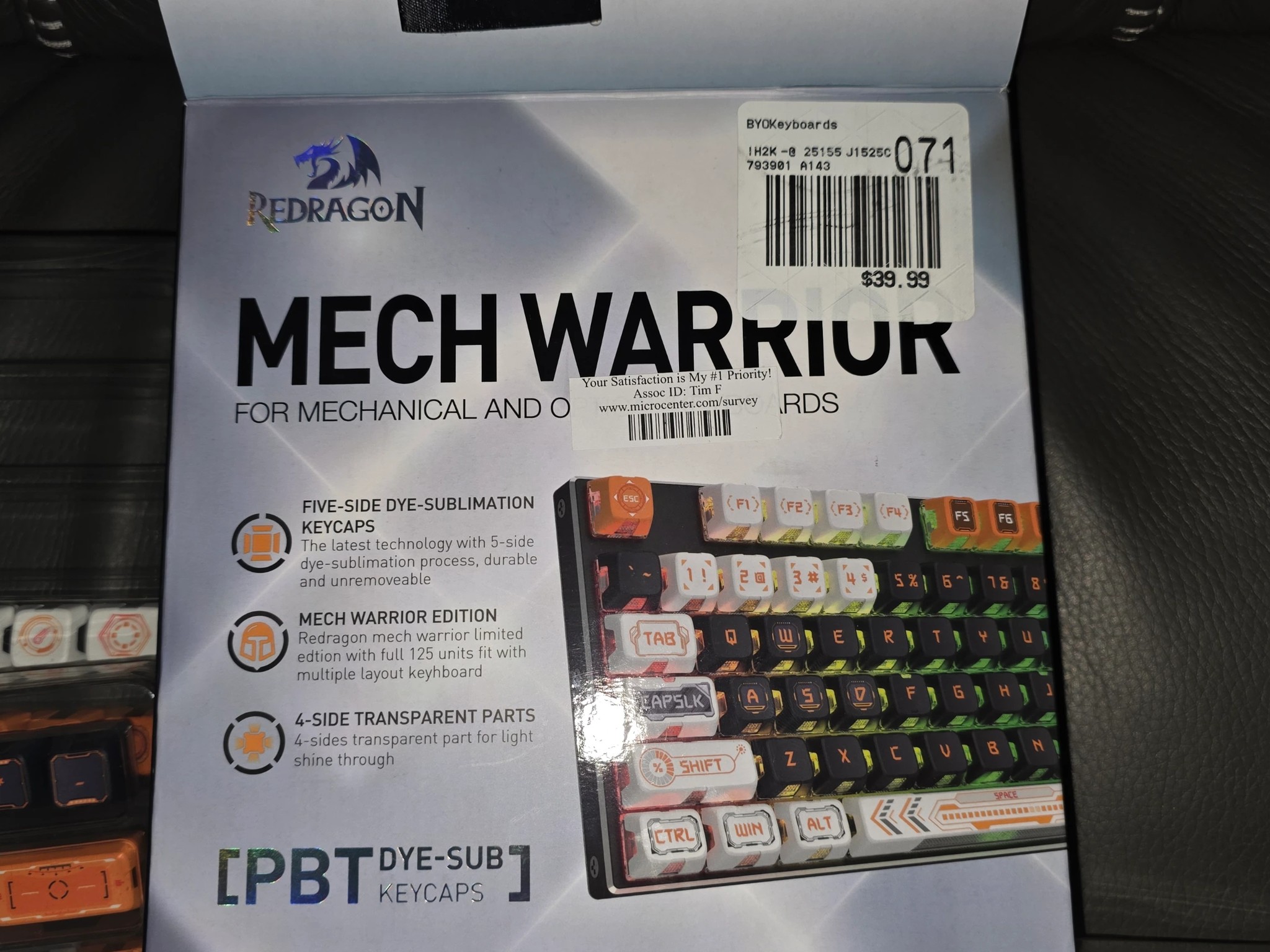 Redragon mech warrior keycap set