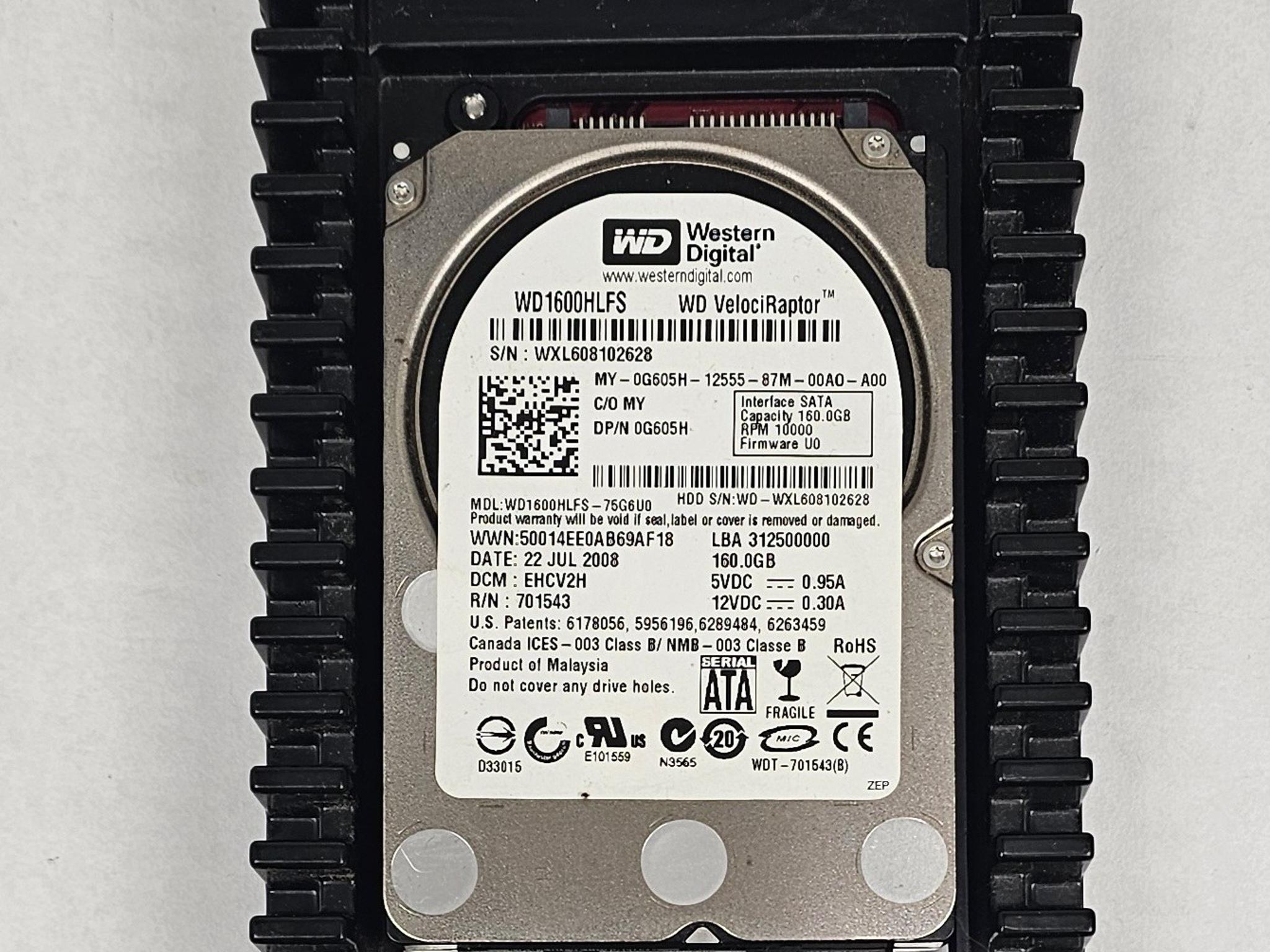 160GB 3.5" Hard Drive WD VelociRaptor WD1600HLFS