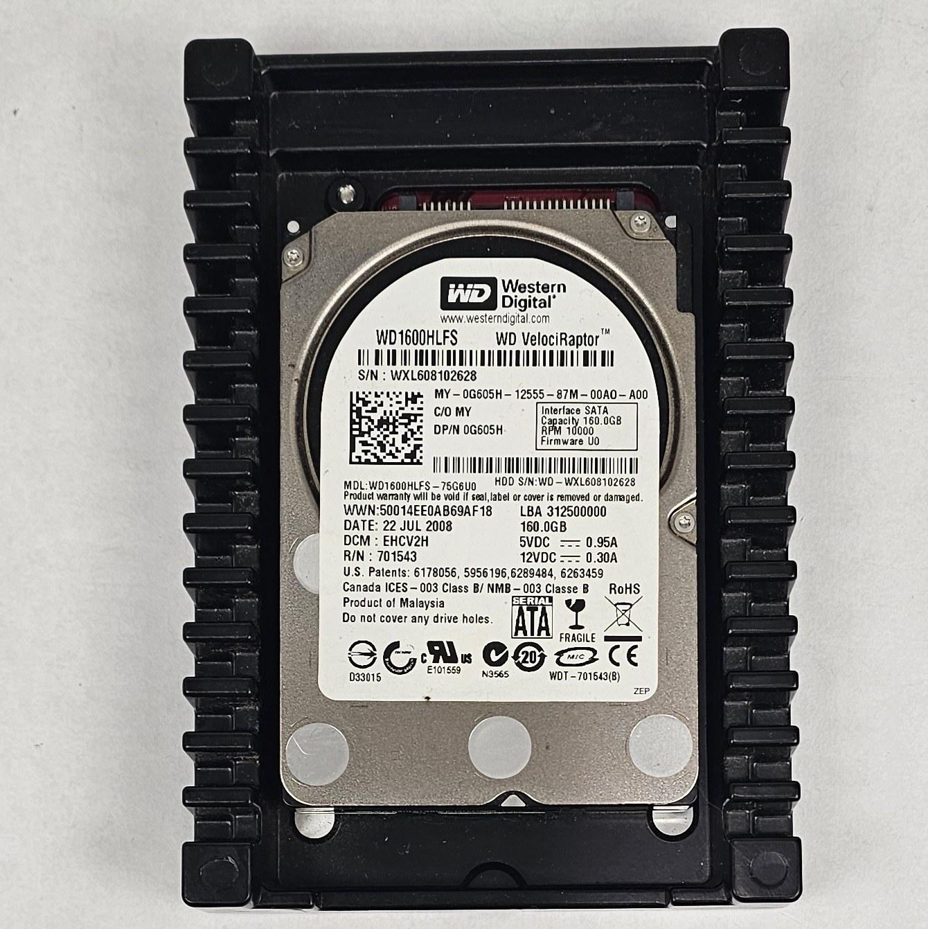 160GB 3.5" Hard Drive WD VelociRaptor WD1600HLFS