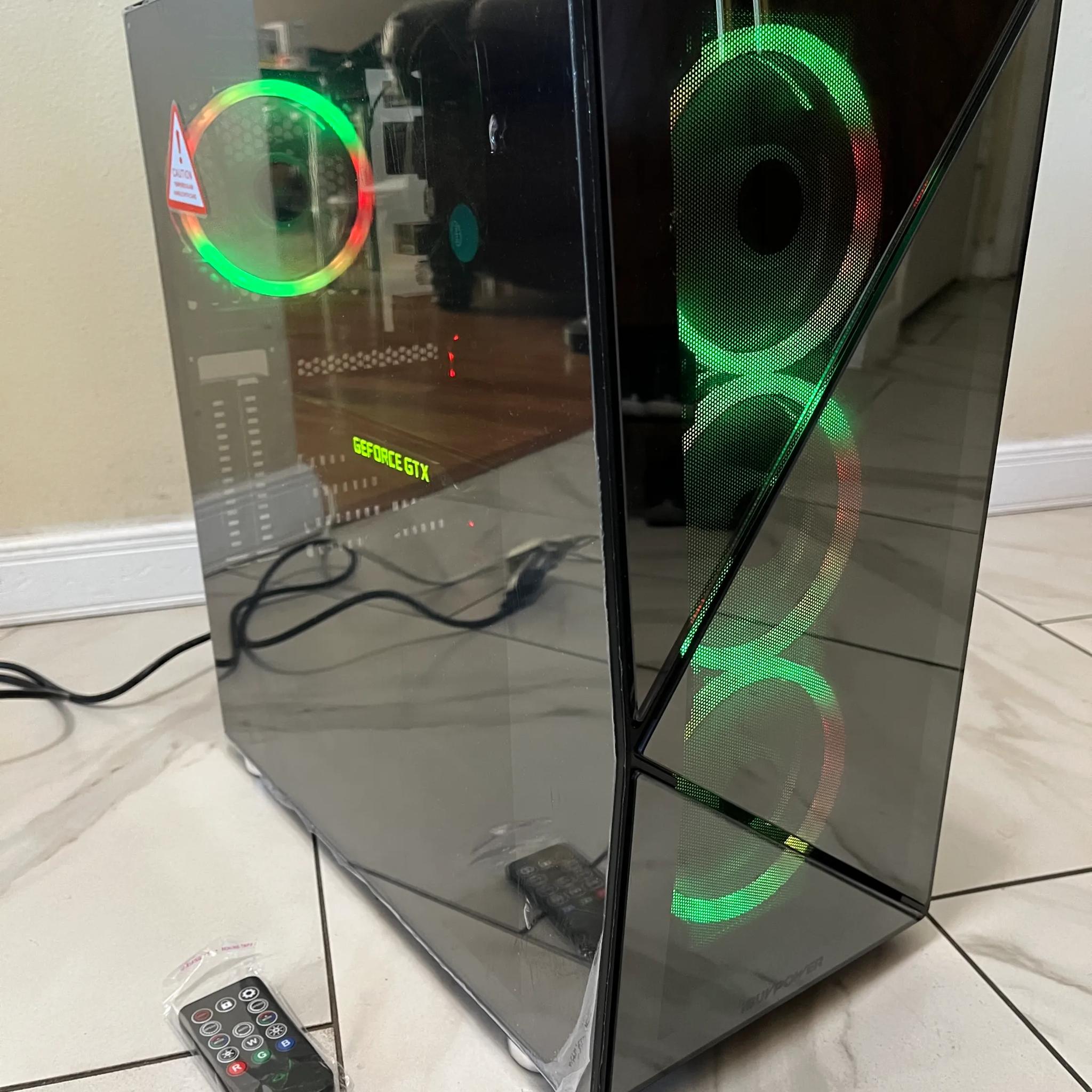 🟠🔥NVIDIA GTX 1080, Intel i5-9500T,16GB RAM, 1.2 TB Storage, High Performance Gaming PC w/ RGB Remote