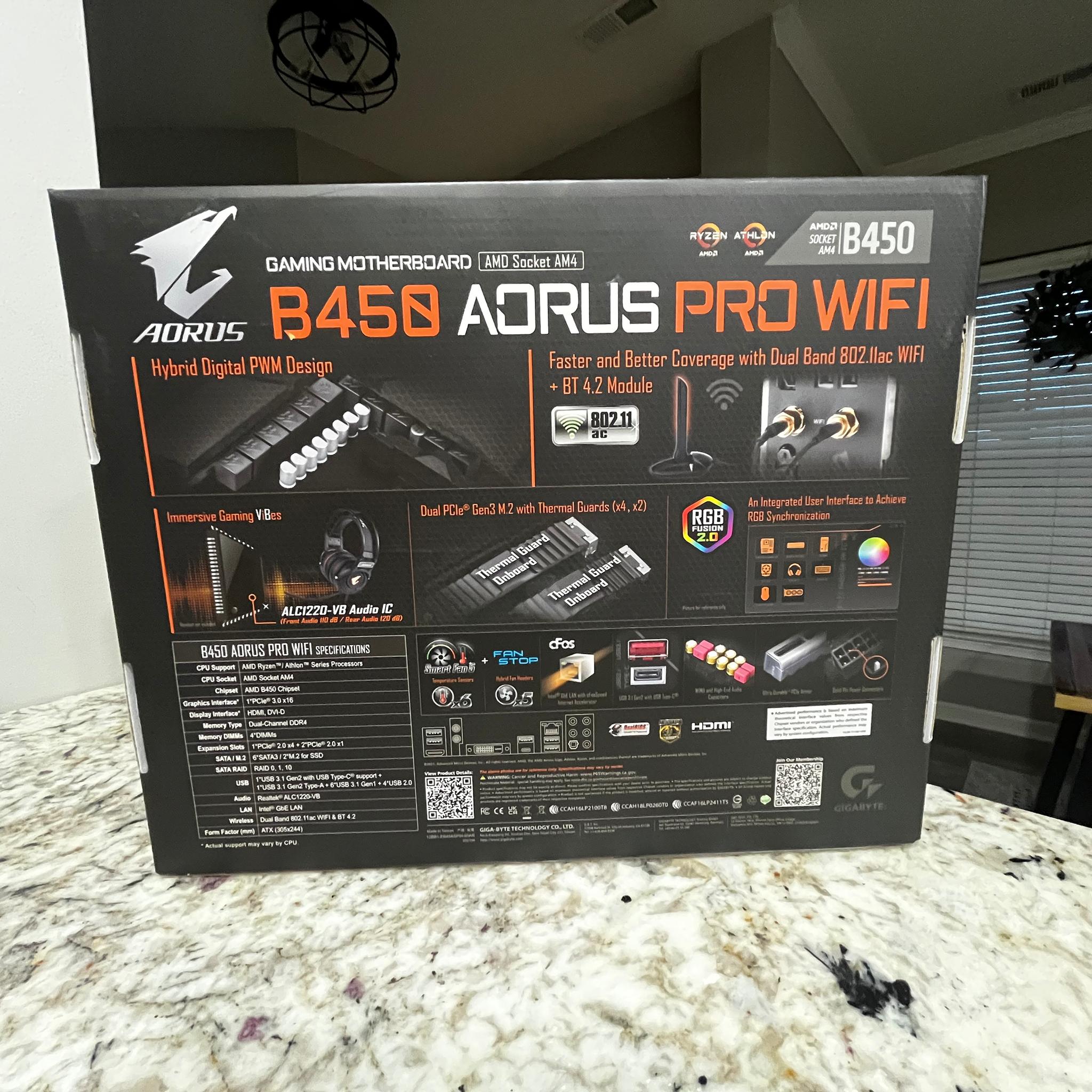 Gigabyte B450 AORUS ELITE ATX AM4 Motherboard