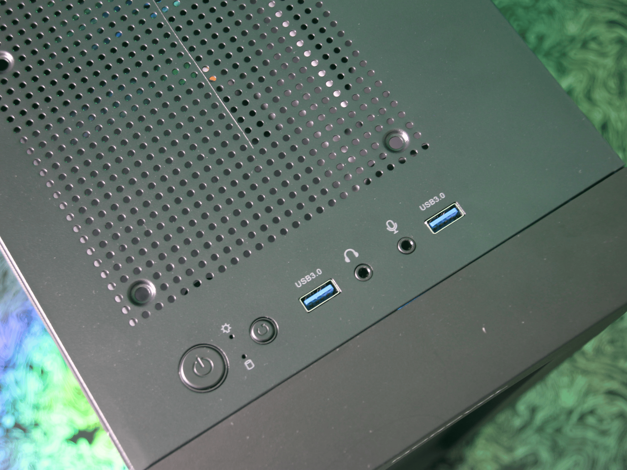 MOROVOL TW7 ARGB MicroATX Mini Tower PC Case (Black)