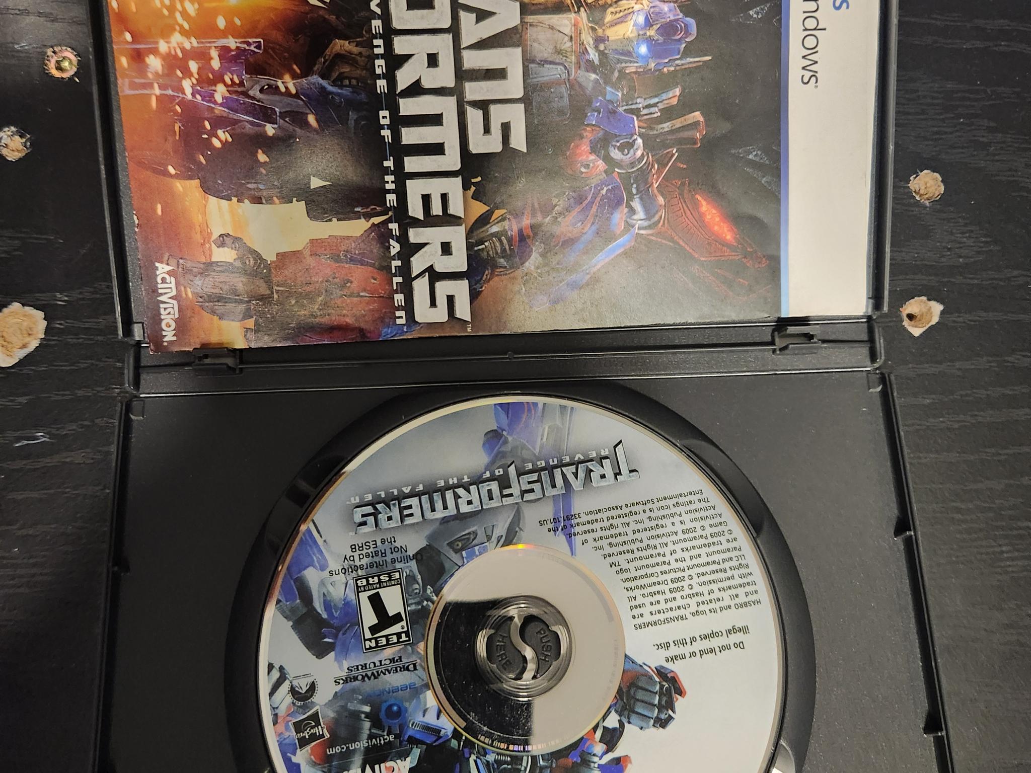 Transformers Revenge of the fallen PC DVD computer game