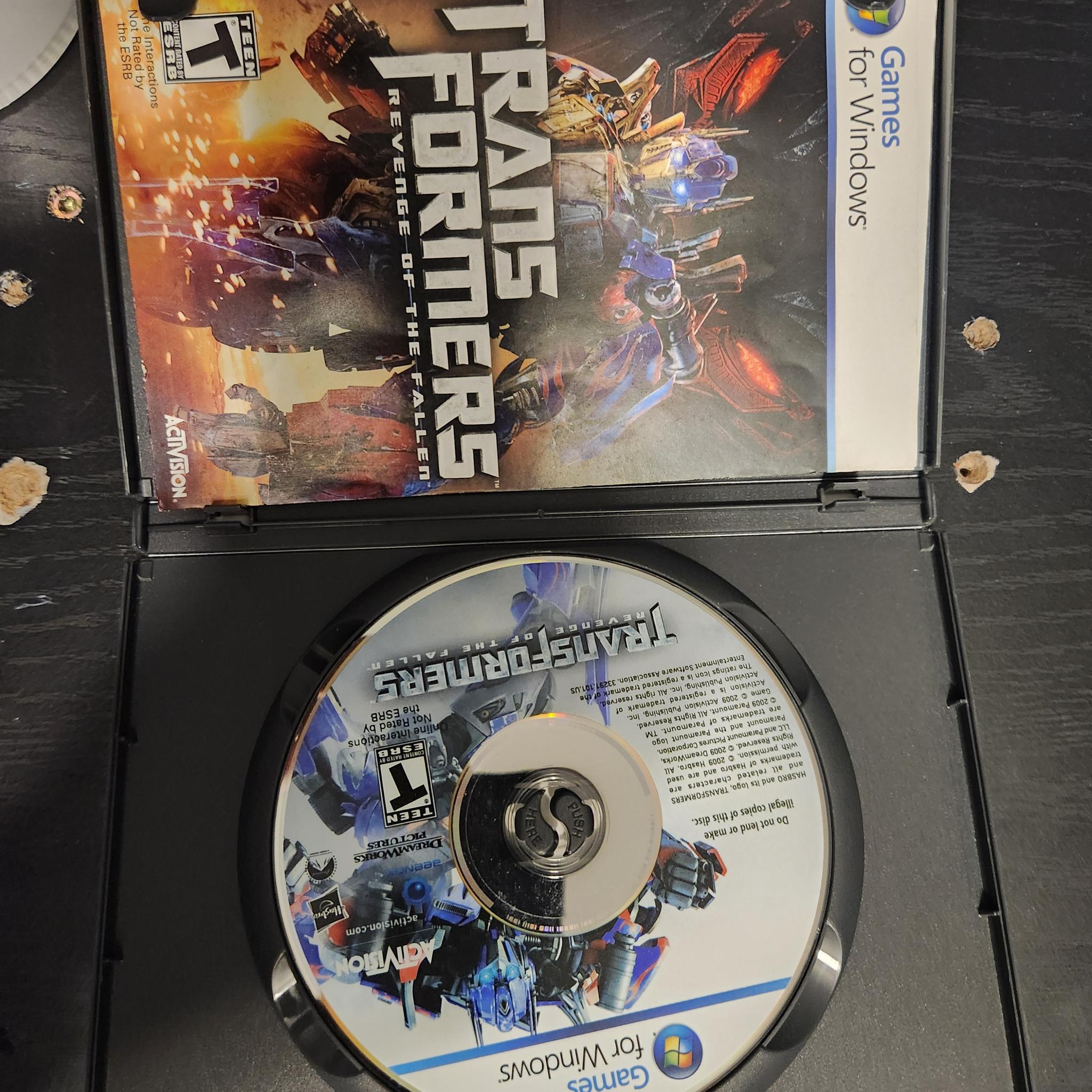 Transformers Revenge of the fallen PC DVD computer game