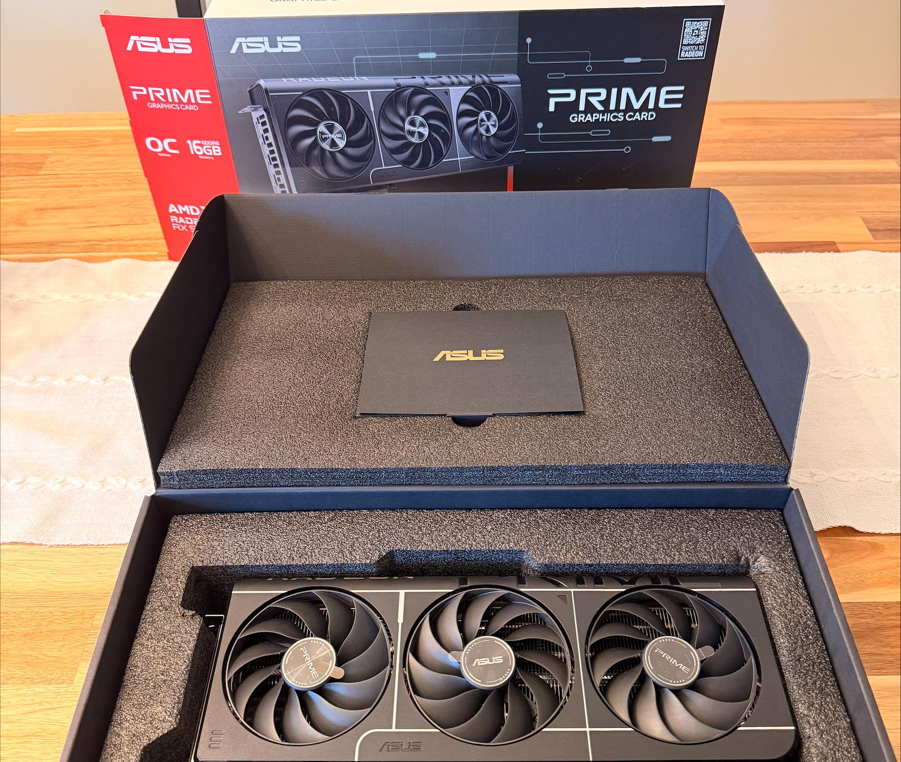 AMD Radeon ASUS Prime RX 9070XT 16GB OC, Brand New