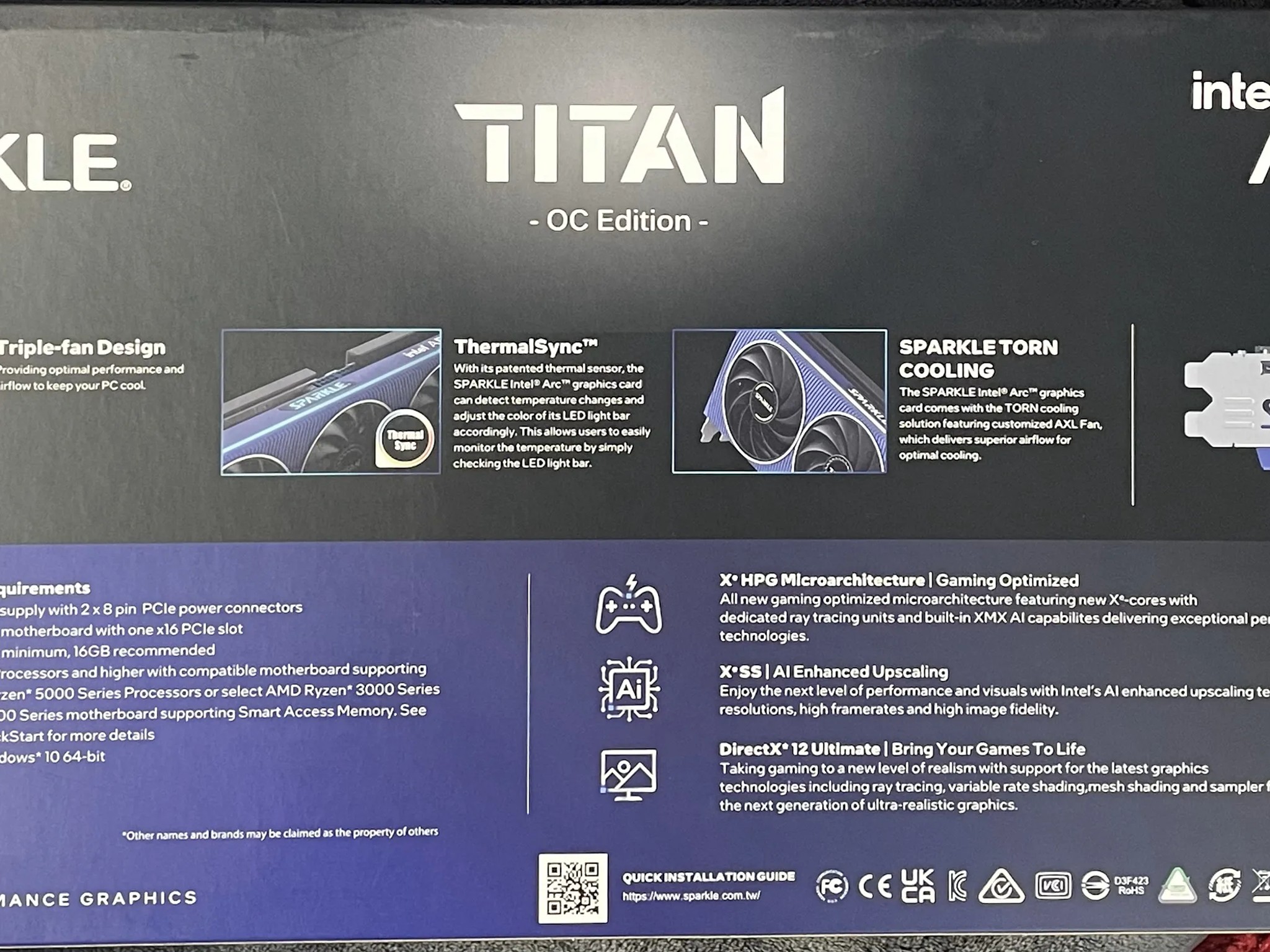 Sparkle Intel Arc A770 New In Box 16GB