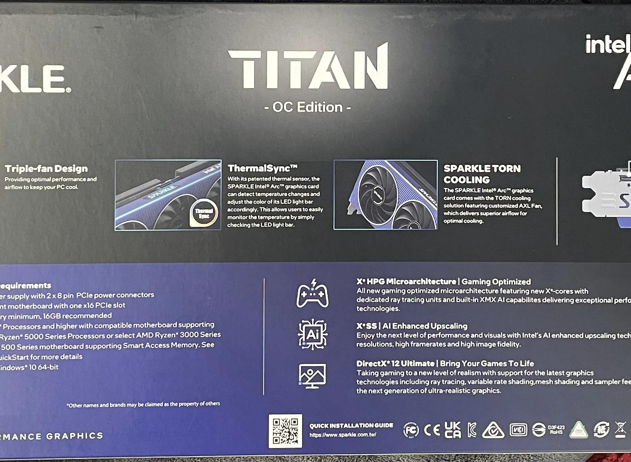 Sparkle Intel Arc A770 New In Box 16GB