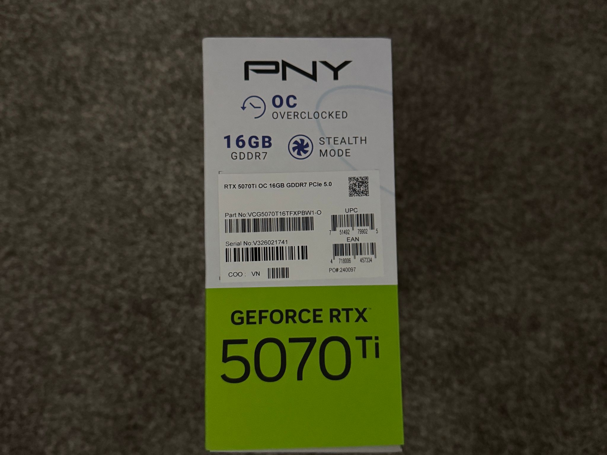 PNY NVIDIA GeForce RTX 5070 Ti OC Triple Fan Graphics Card 16GB GDDR7