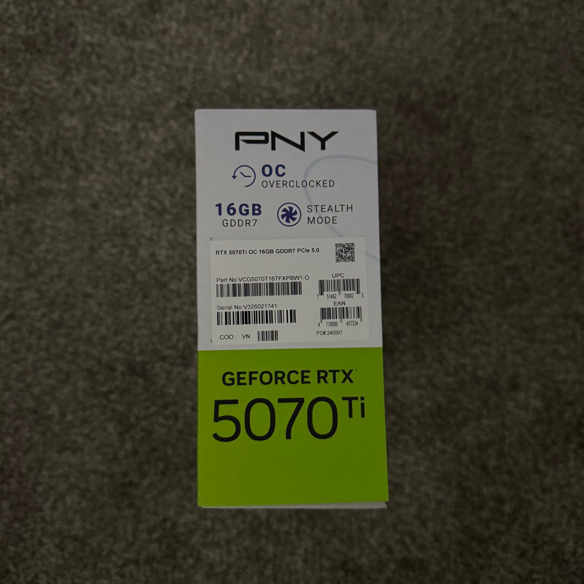 PNY NVIDIA GeForce RTX 5070 Ti OC Triple Fan Graphics Card 16GB GDDR7