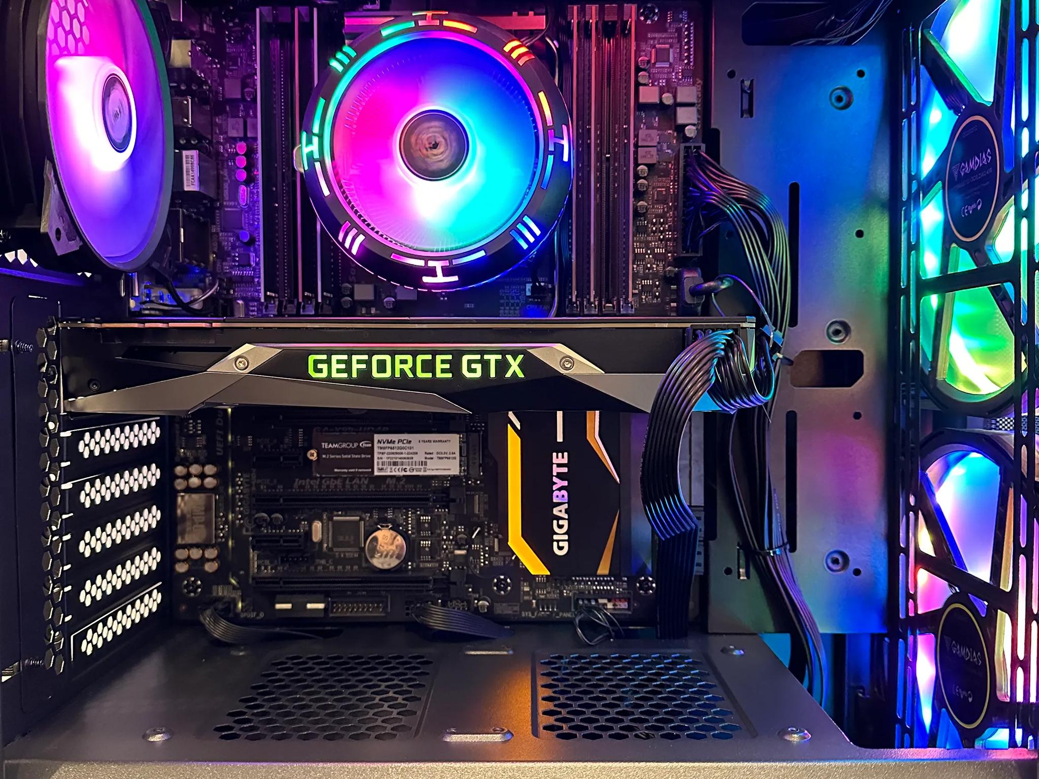 🌈🧮Gaming PC🪅🍭 Intel Xeon E5 2640 V3 8 cores i7-Nvidia GTX 1070 8GB-24GB DDR4 RAM-512GB NVME