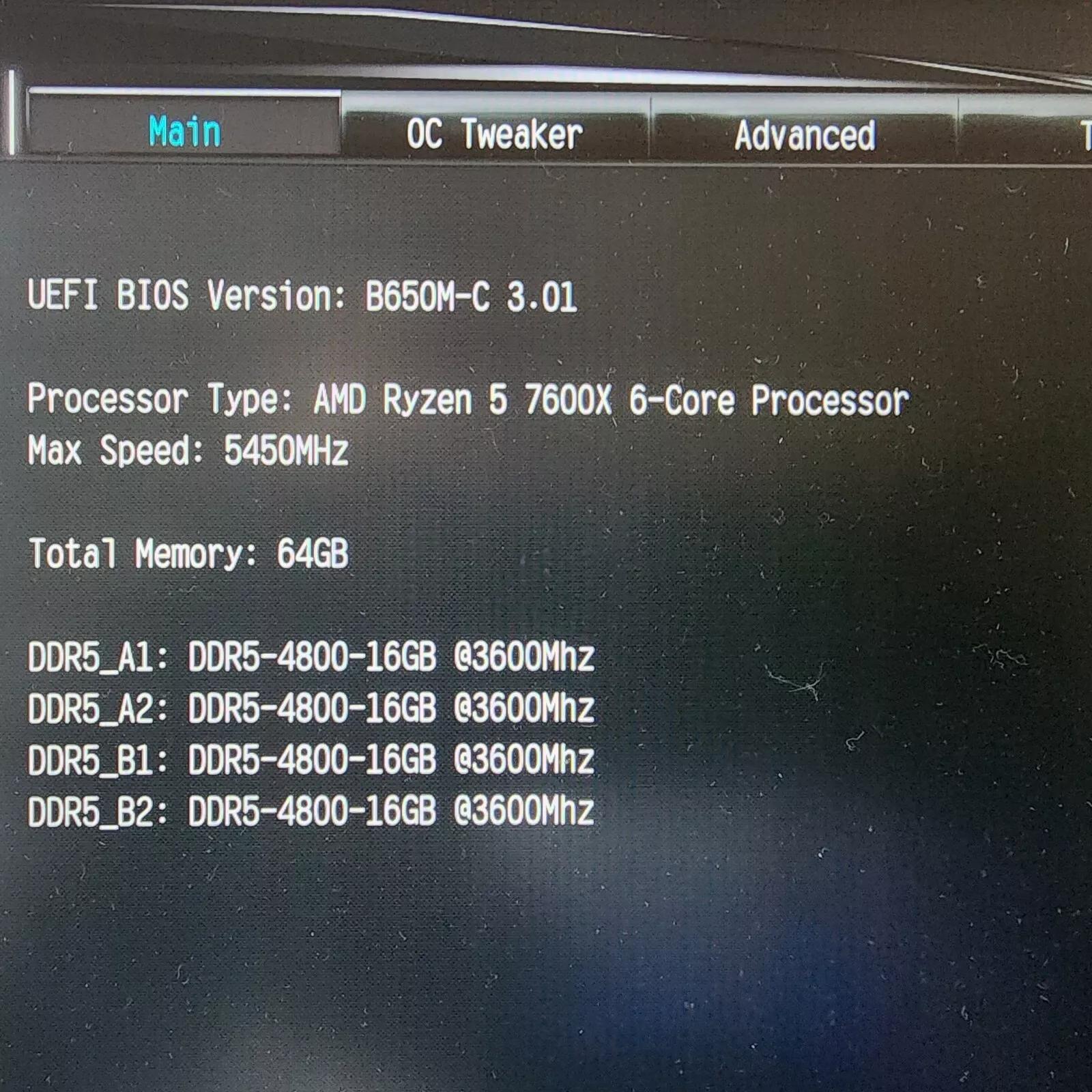 UPDATED BIOS ASRock B650M-C WIFI DDR5 AM5 MATX MOTHERBOARD