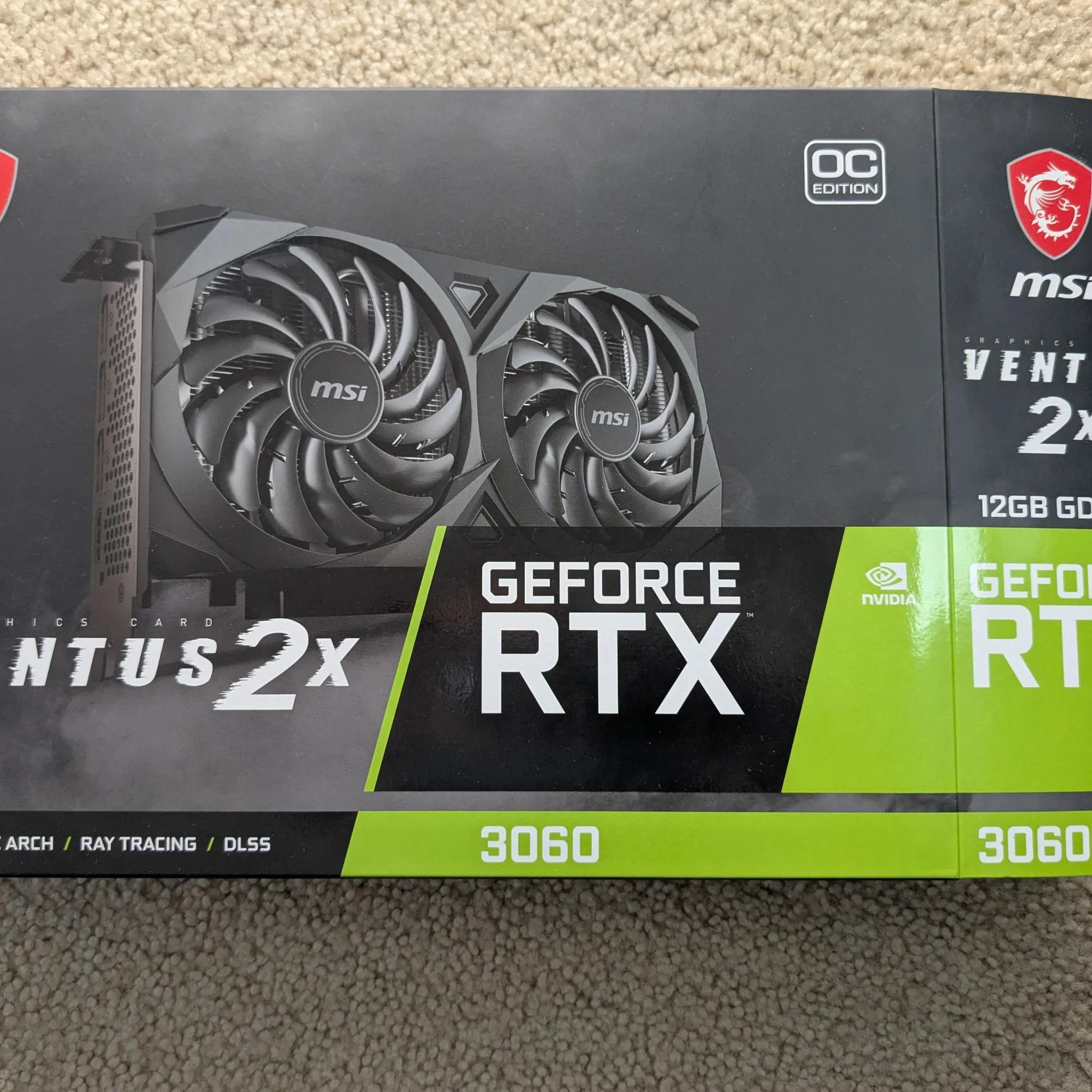 MSI Ventus 2X RTX 3060 12GB OC Edition with Box