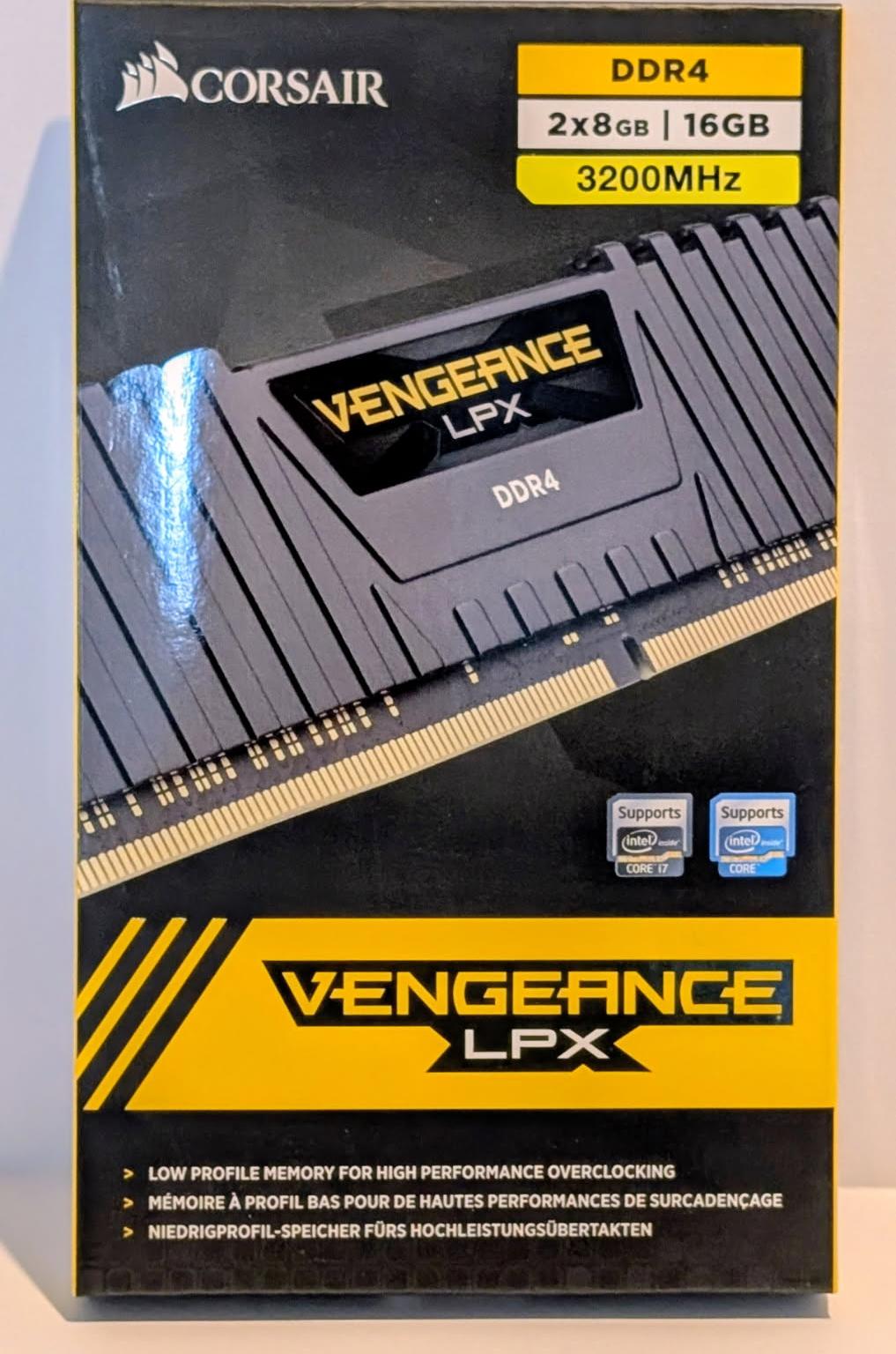 CORSAIR VENGEANCE LPX DDR4 RAM 16GB (2x8GB) 3200MHz CL16-20-20-38 1.35V Intel AMD Computer Memory