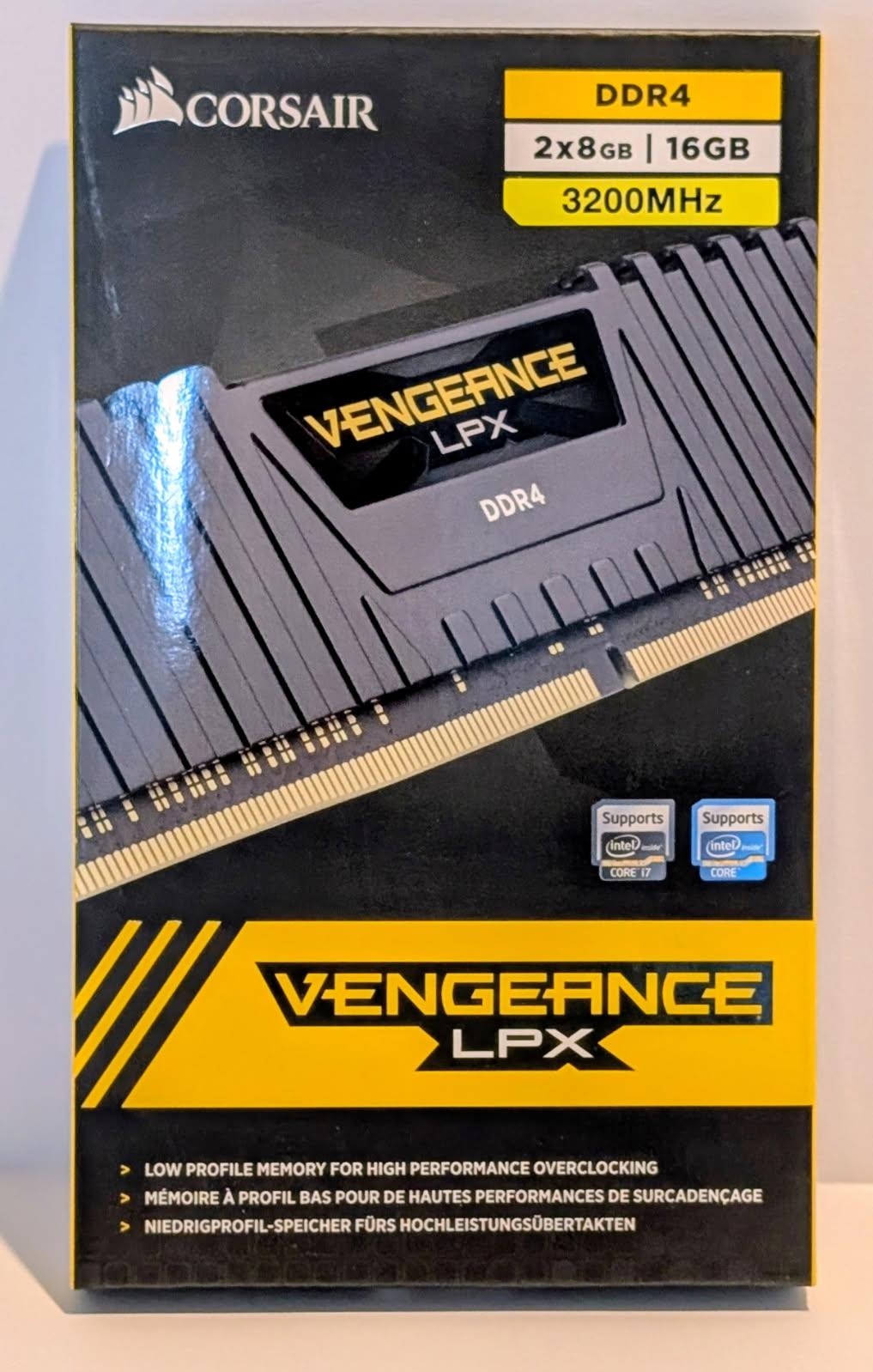 CORSAIR VENGEANCE LPX DDR4 RAM 16GB (2x8GB) 3200MHz CL16-20-20-38 1.35V Intel AMD Computer Memory