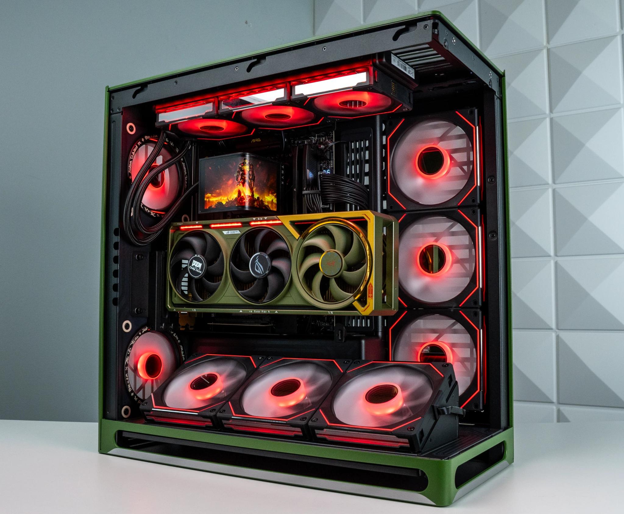 "Hellraiser" - High End Doom Themed Gaming PC - RTX 5080 - Ryzen 7 9800X3D - 64GB RAM - 2TB SSD