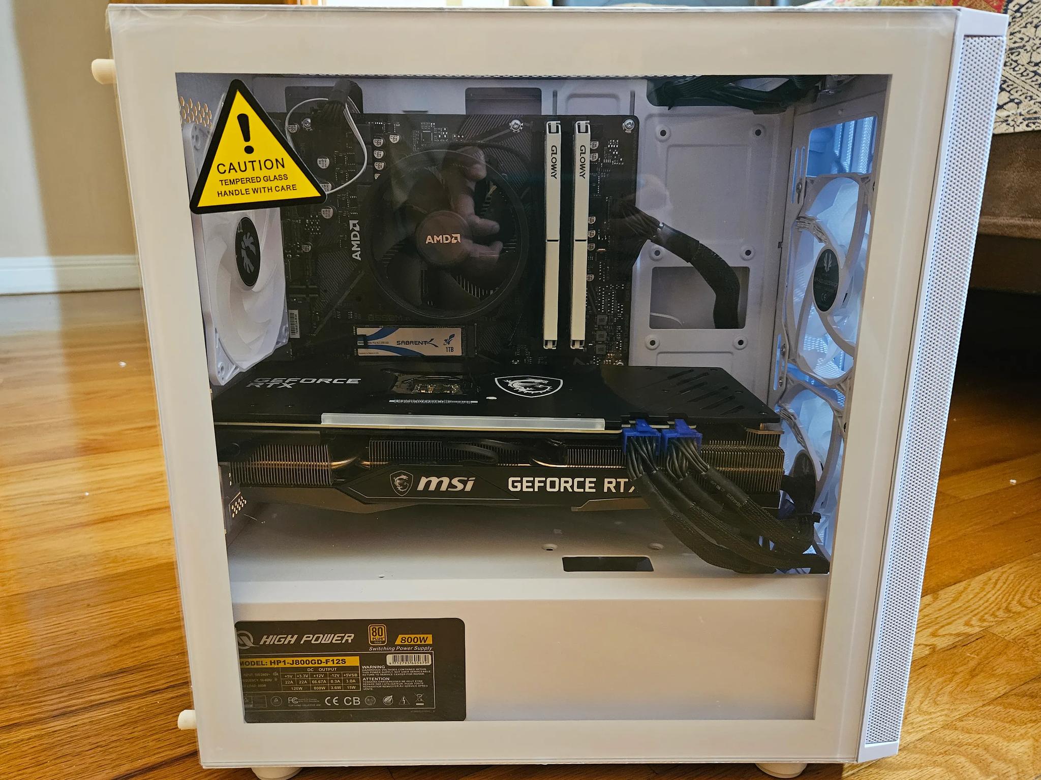 RTX 3070 Ryzen 5 3600 WiFi Gaming PC w/ 1TB NVMe SSD, 16GB RAM, 800W 80+ Gold PSU