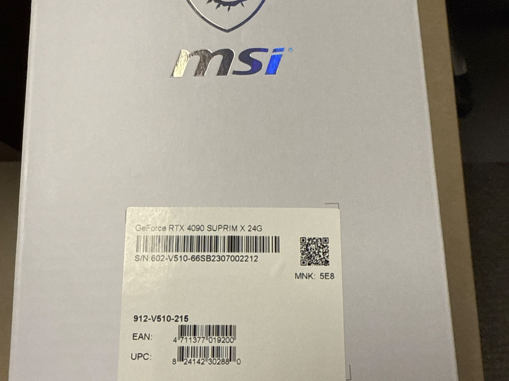 New MSI 4090 SuprimX