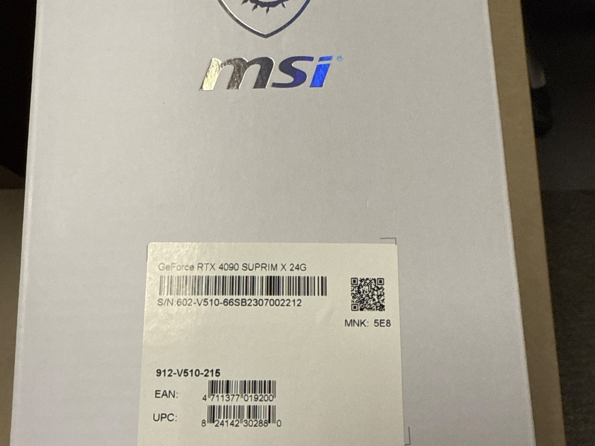 New MSI 4090 SuprimX