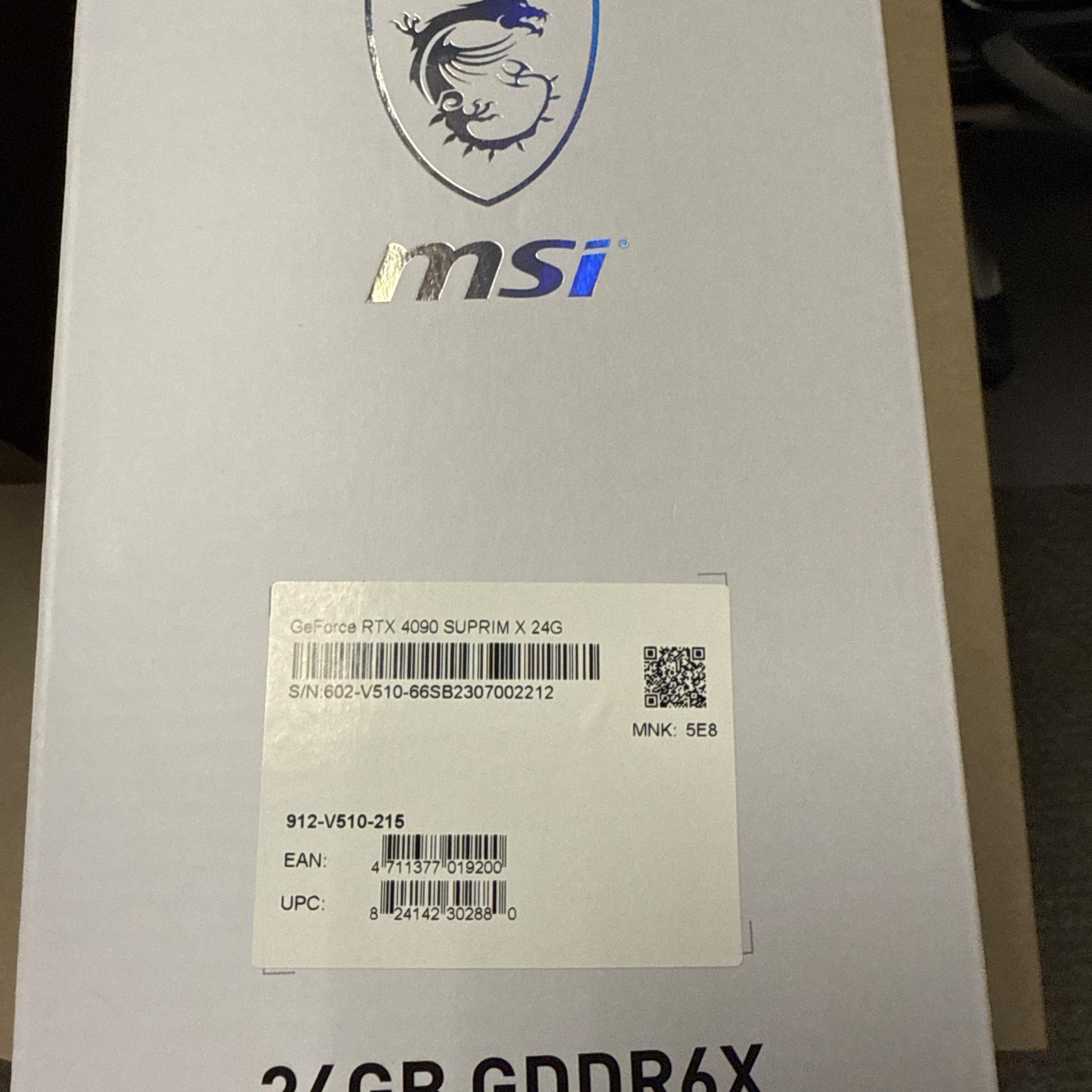New MSI 4090 SuprimX