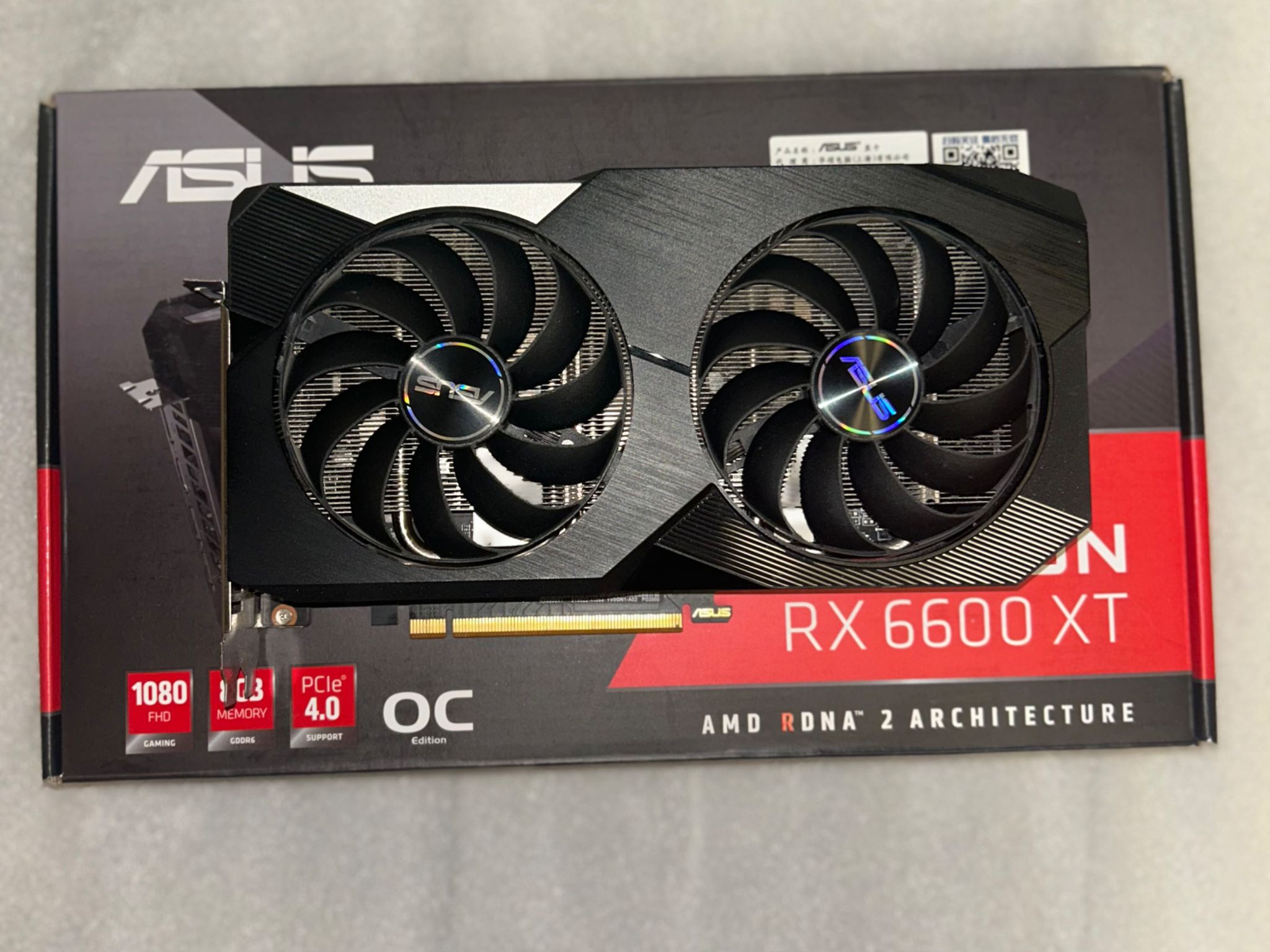 ASUS Dual AMD Radeon RX 6600 XT OC Edition 8GB GDDR6 Gaming Graphics Card
