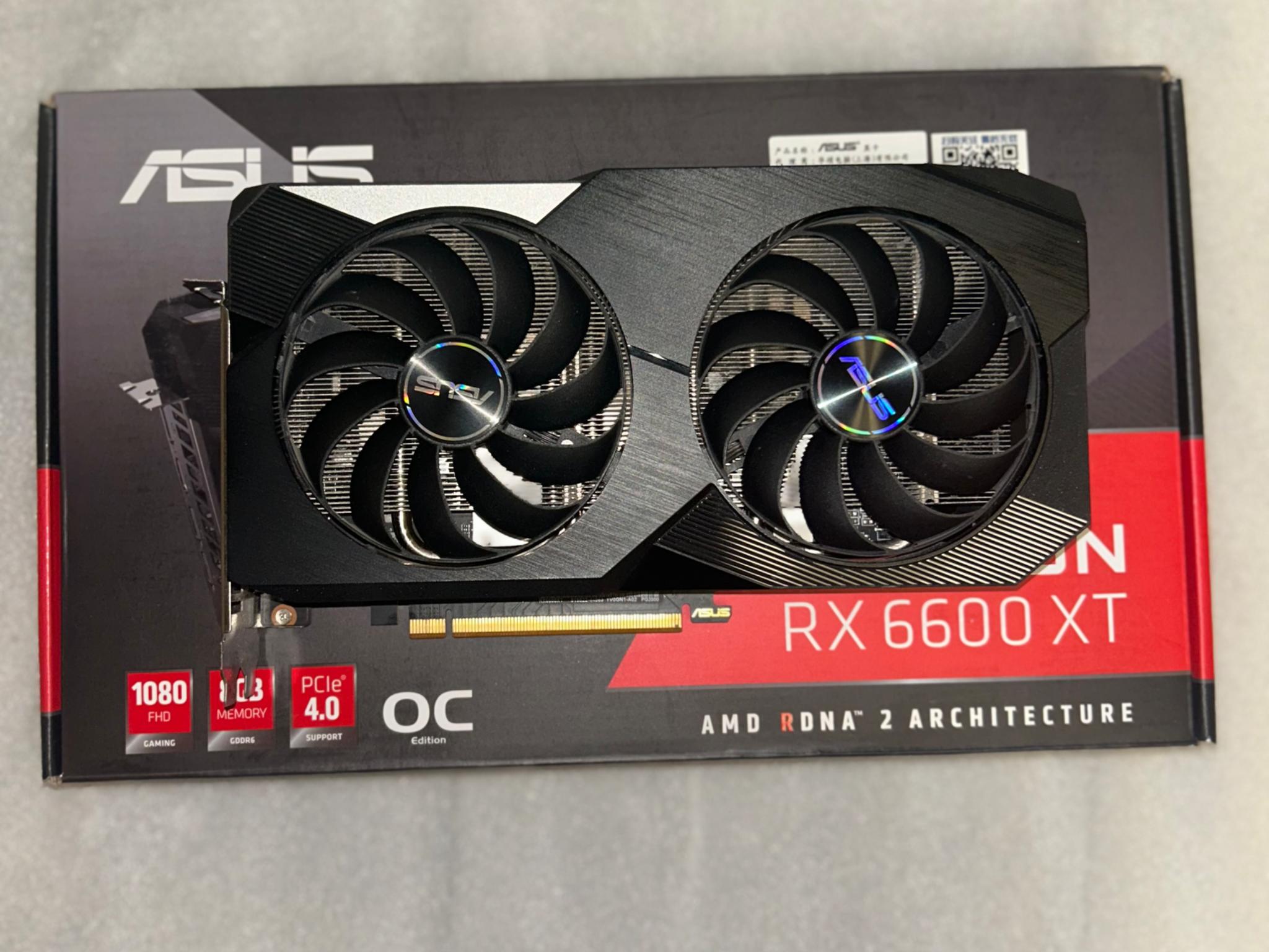 ASUS Dual AMD Radeon RX 6600 XT OC Edition 8GB GDDR6 Gaming Graphics Card