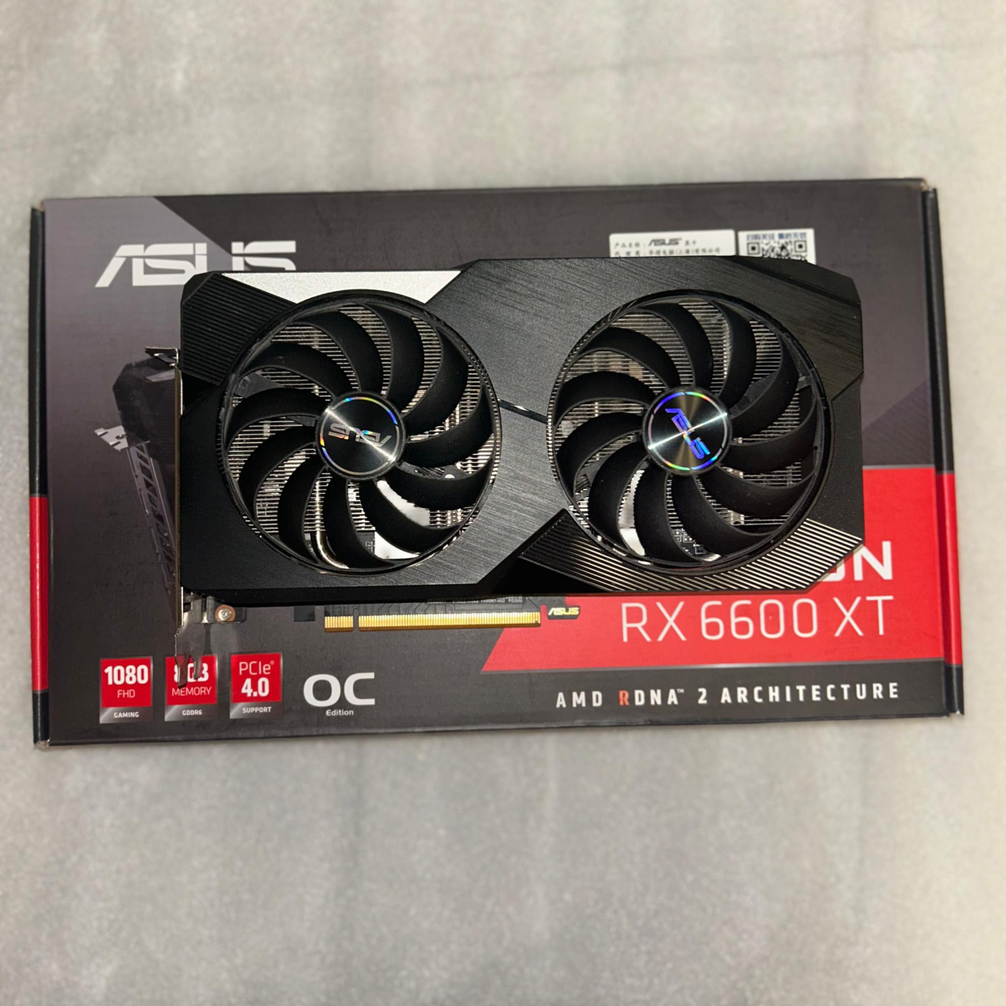 ASUS Dual AMD Radeon RX 6600 XT OC Edition 8GB GDDR6 Gaming Graphics Card