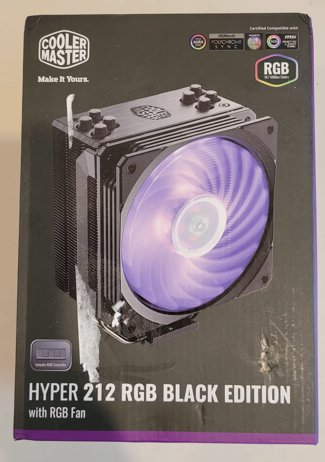 New Sealed - Cooler Master Hyper 212 Black Edition RGB CPU Air Cooler