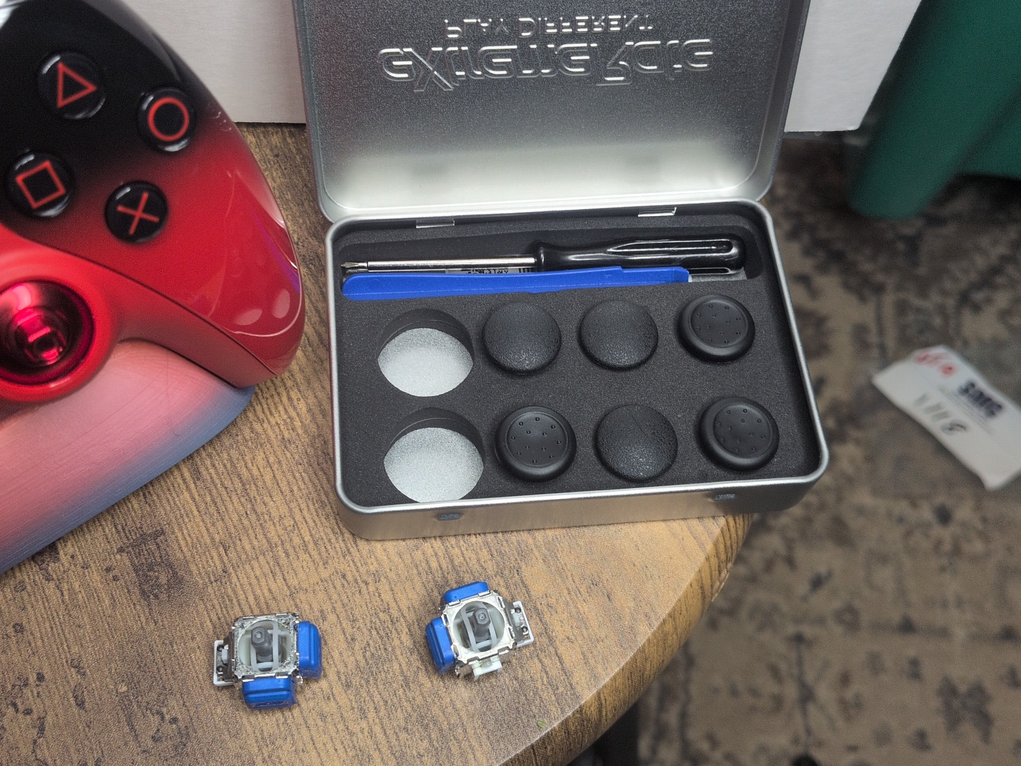 PS5 Dualsense Techno Red TMR Drift Proof upgraded controller! (BDM-060)