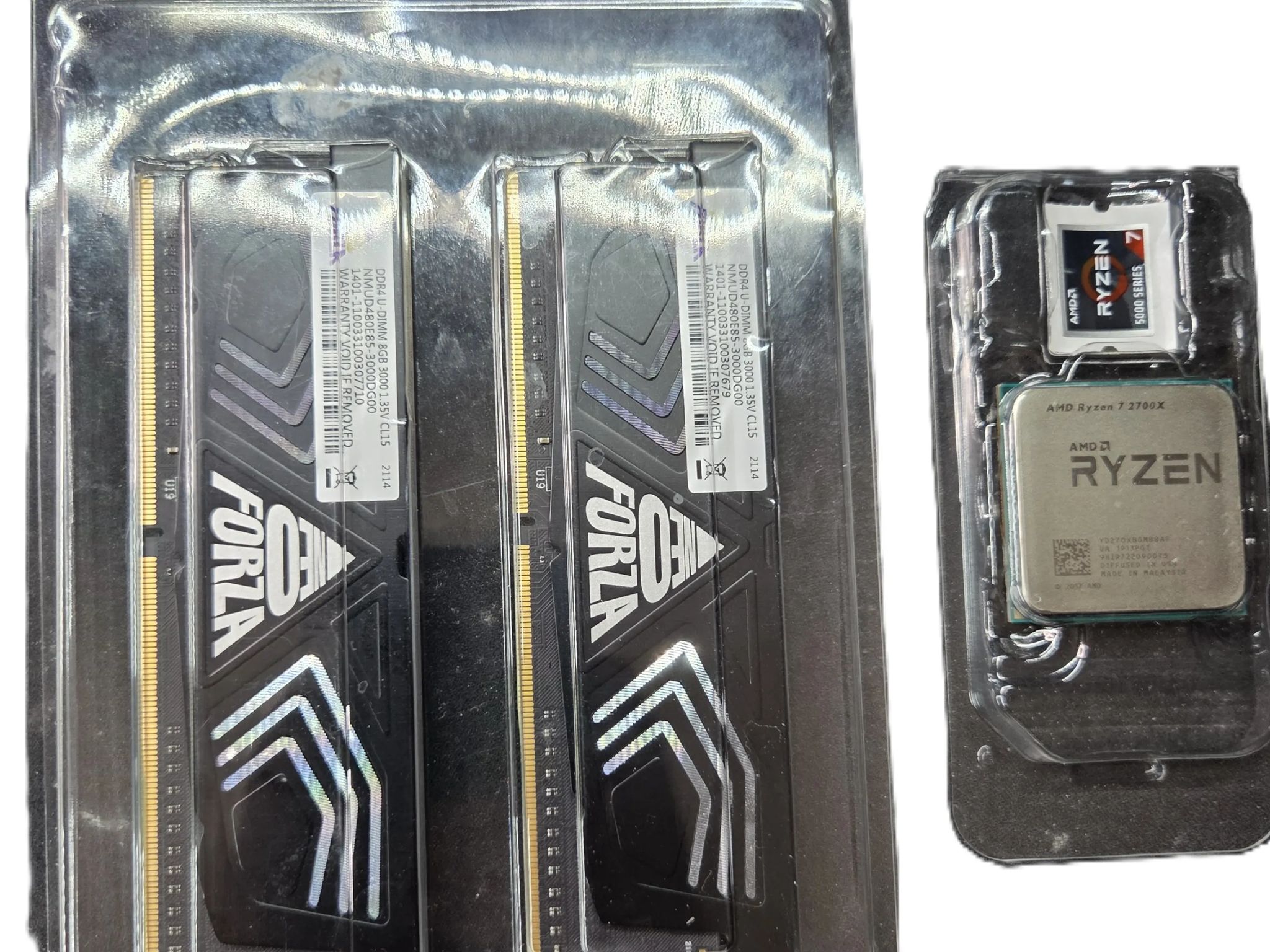 AMD Ryzen 7 2700X with Forza DDR4 2X8GB (16GB) RAM