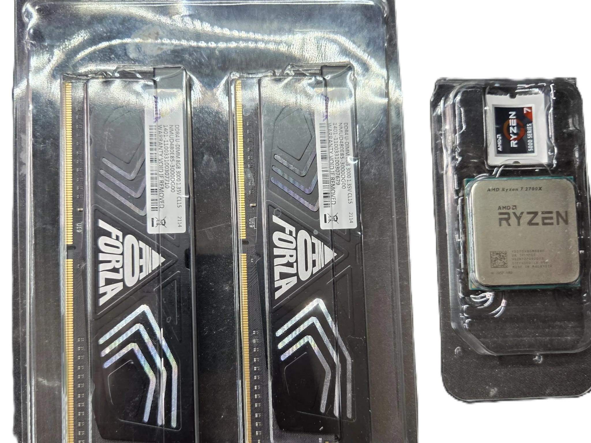 AMD Ryzen 7 2700X with Forza DDR4 2X8GB (16GB) RAM