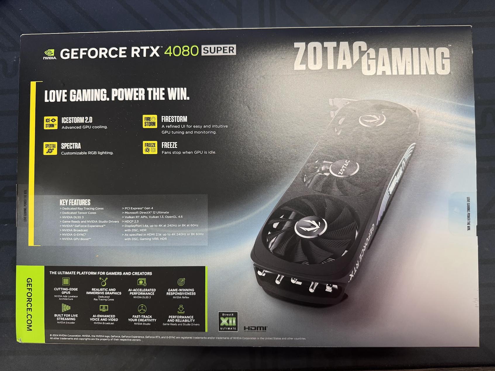 *BRAND NEW* Zotac nVidia GeForce RTX 4080 Super