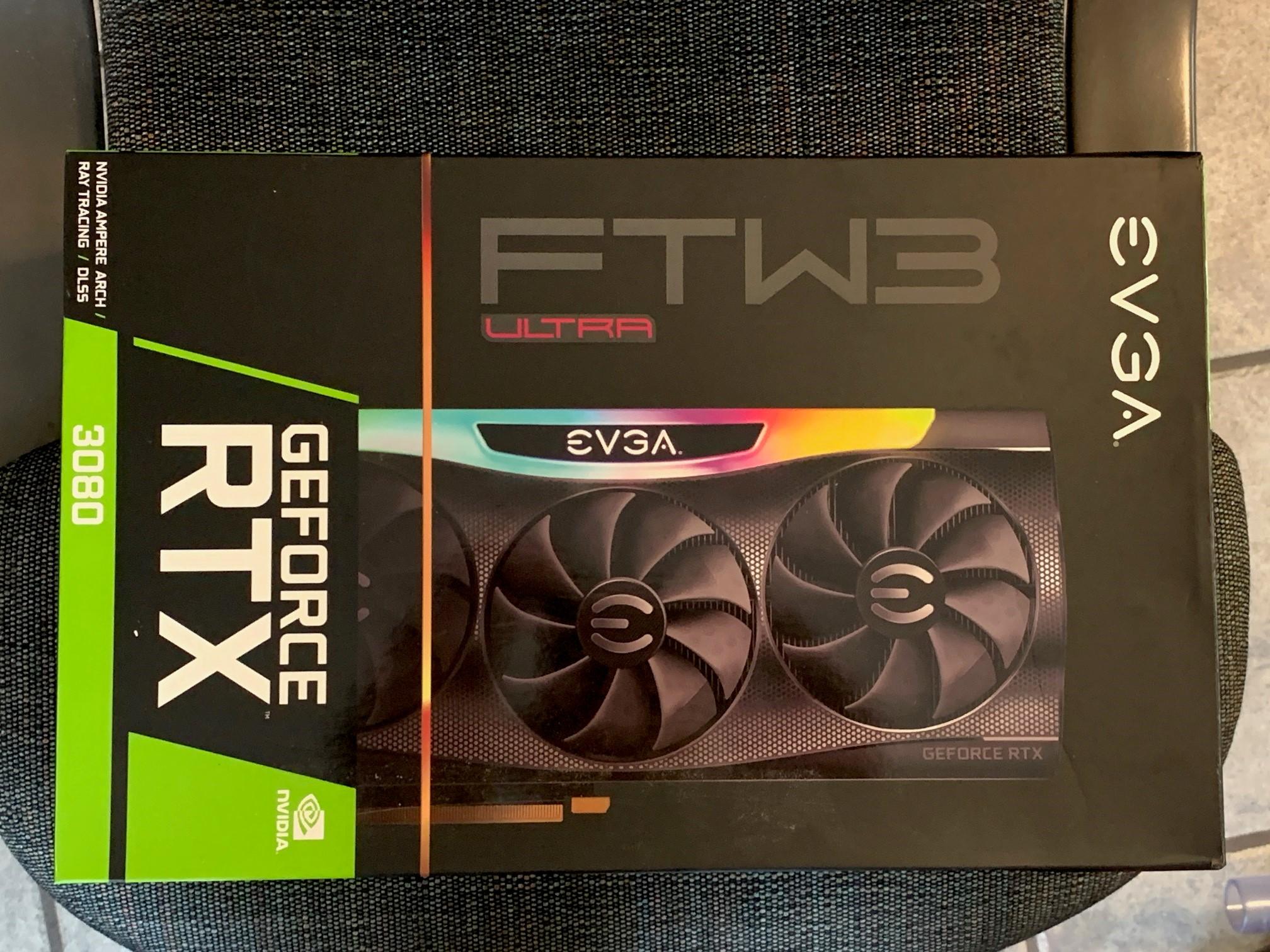 EVGA GeForce RTX 3080 FTW3 ULTRA GAMING,  P/N 10G-P5-3897-KR, 10GB GDDR6X, Used.