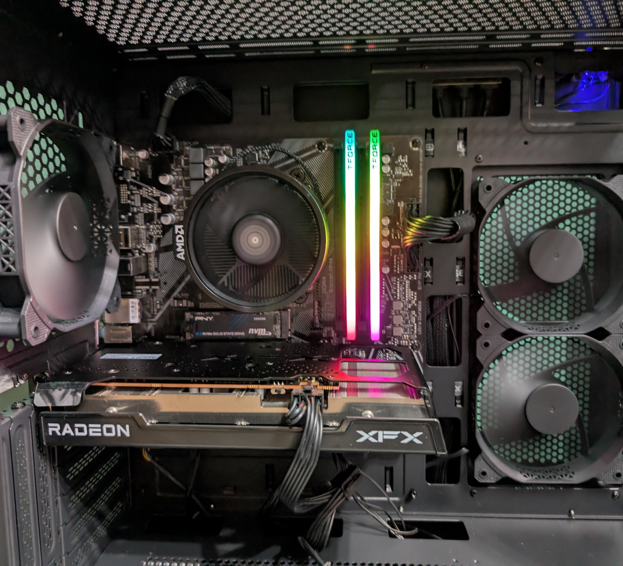 Musetex Gaming Desktop PC/ AMD Ryzen 5500/ 16GB Ram/ AMD RX 6600/ WIN 10 Home/ 1TB M.2 Nvme