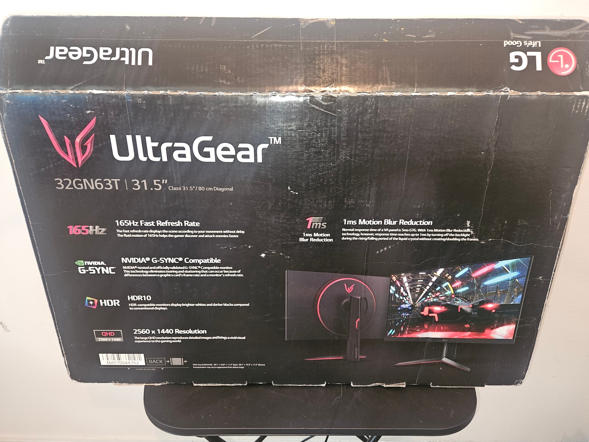 LG 32 Inch UltraGear QHD 1440P 165Hz HDR10 Monitor