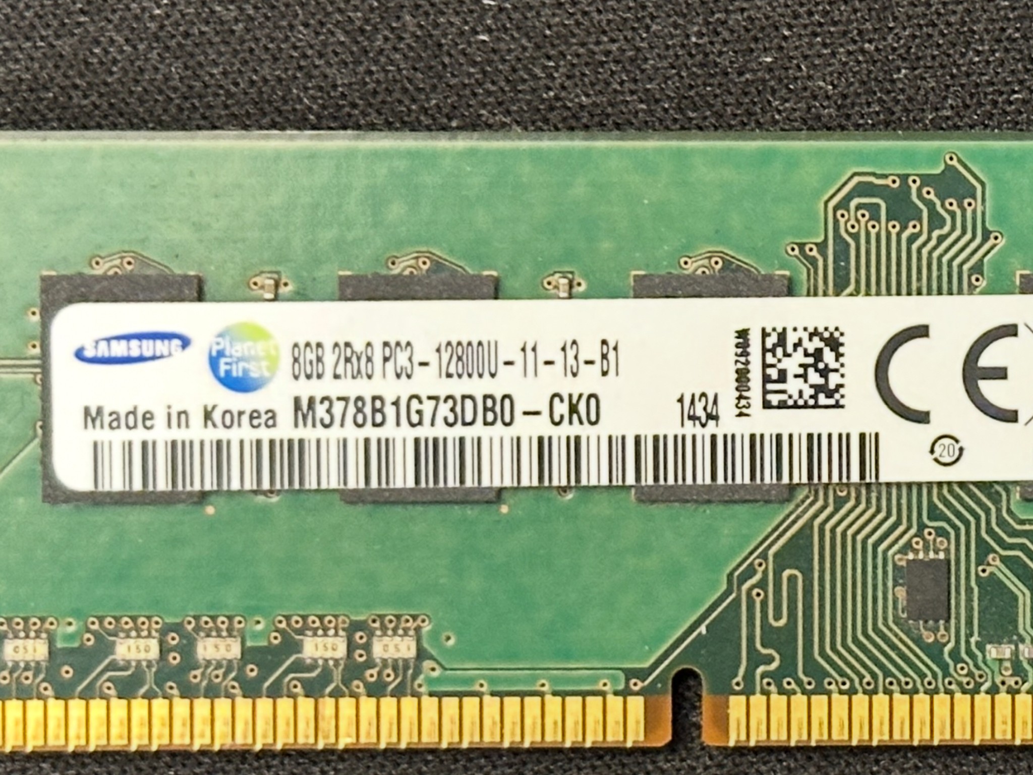 Samsung 8GB DDR3-1600 DIMM 2Rx8 PC3-12800U CL11 1.5V