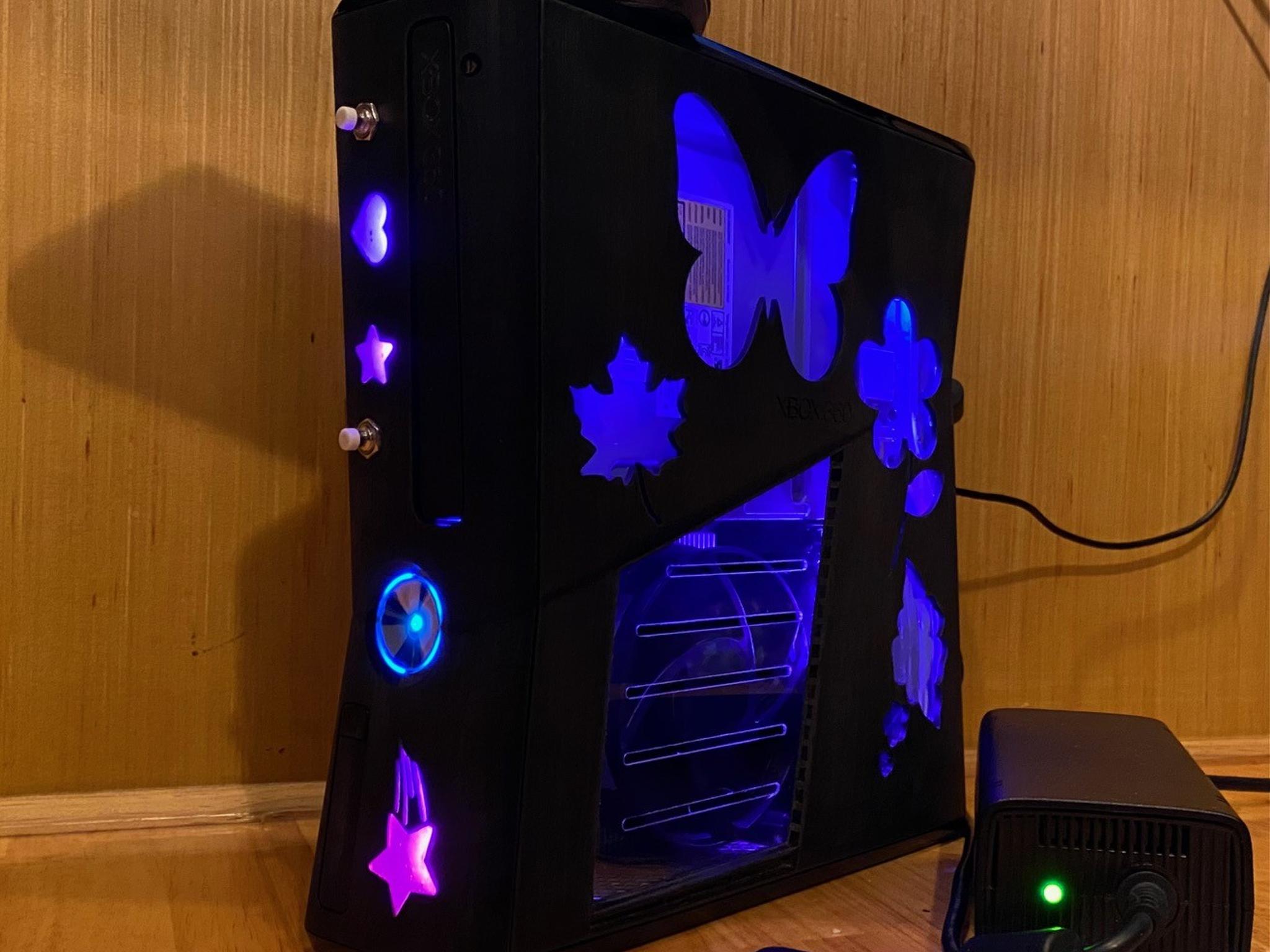 RGH3 Xbox 360 Slim - CASE MODS - Girl themed