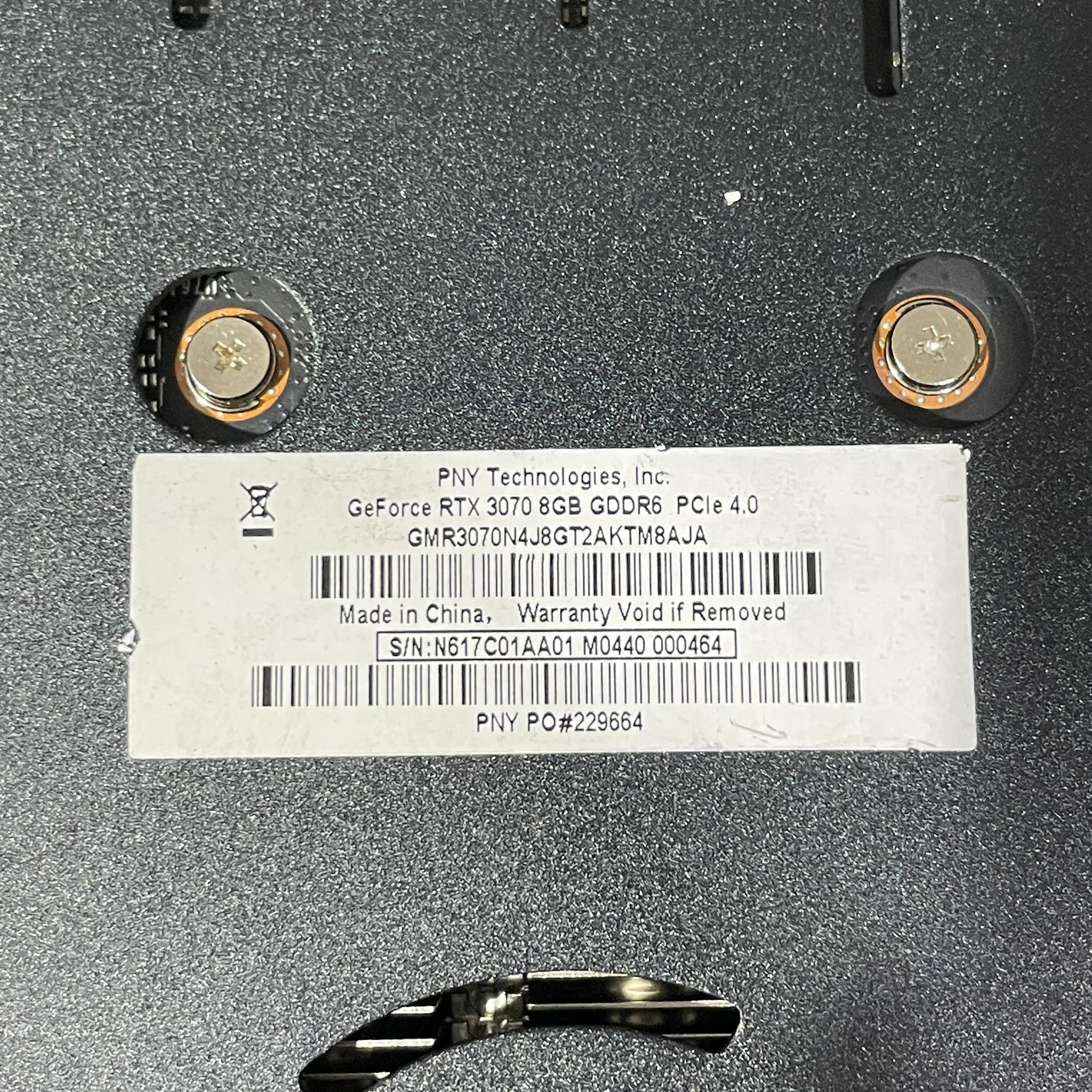 PNY RTX 3070 08G - Refurbished
