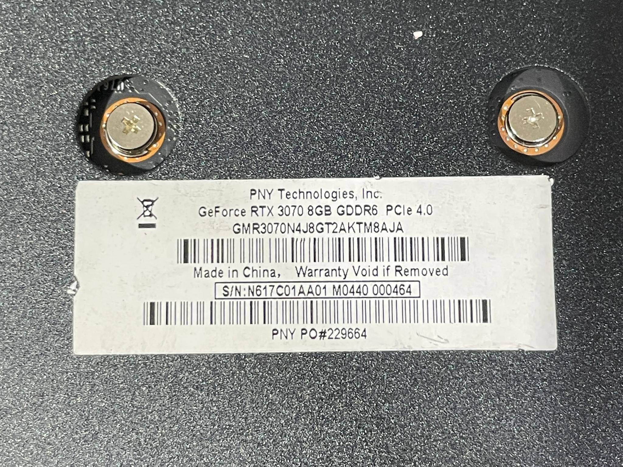 PNY RTX 3070 08G - Refurbished