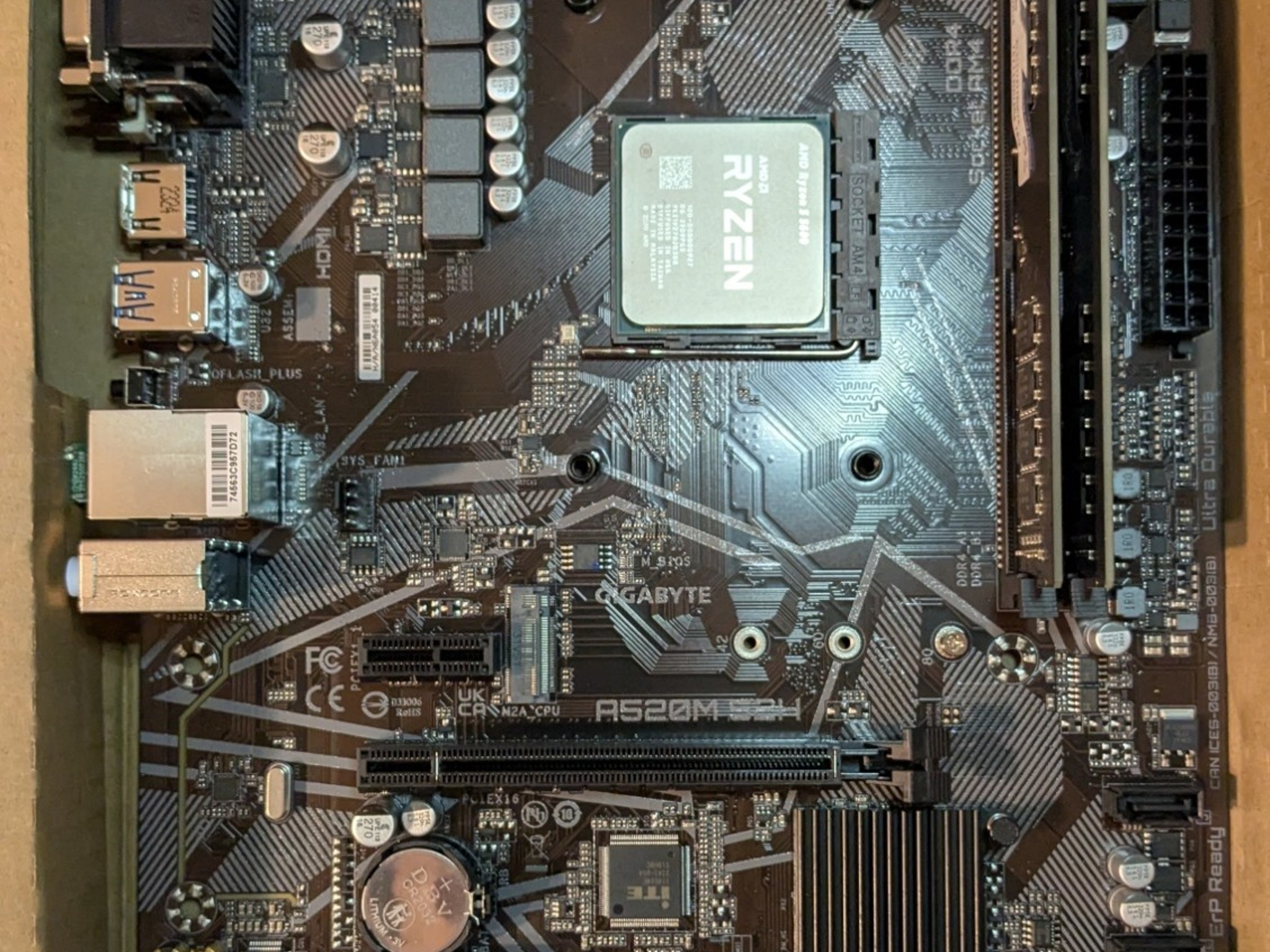 Ryzen 5 5600 + A520M S2H + 32GB RAM