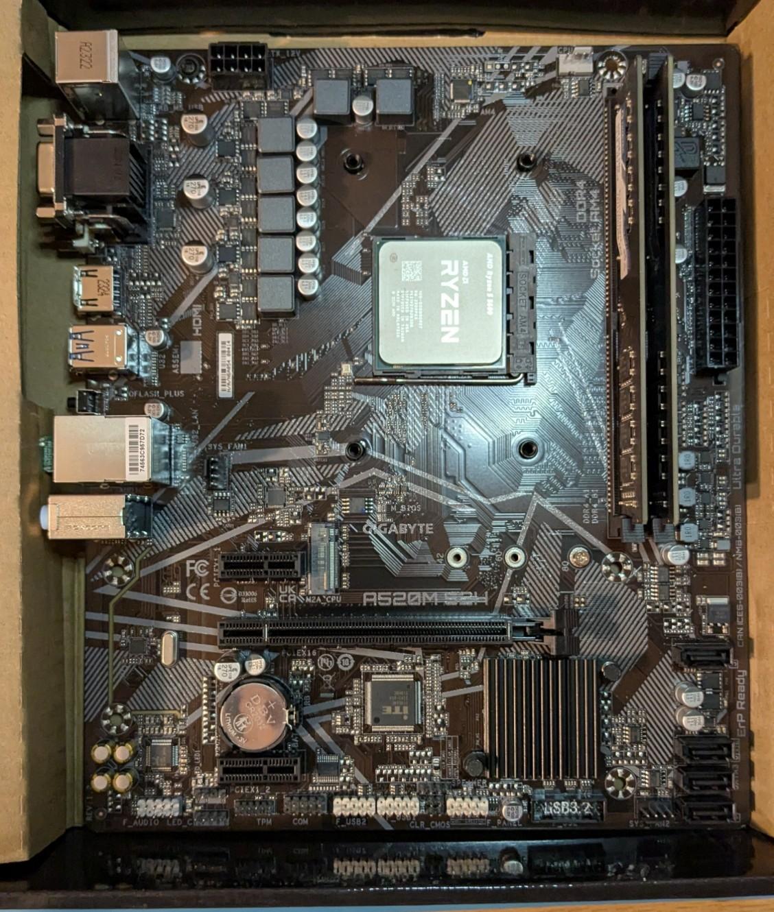 Ryzen 5 5600 + A520M S2H + 32GB RAM