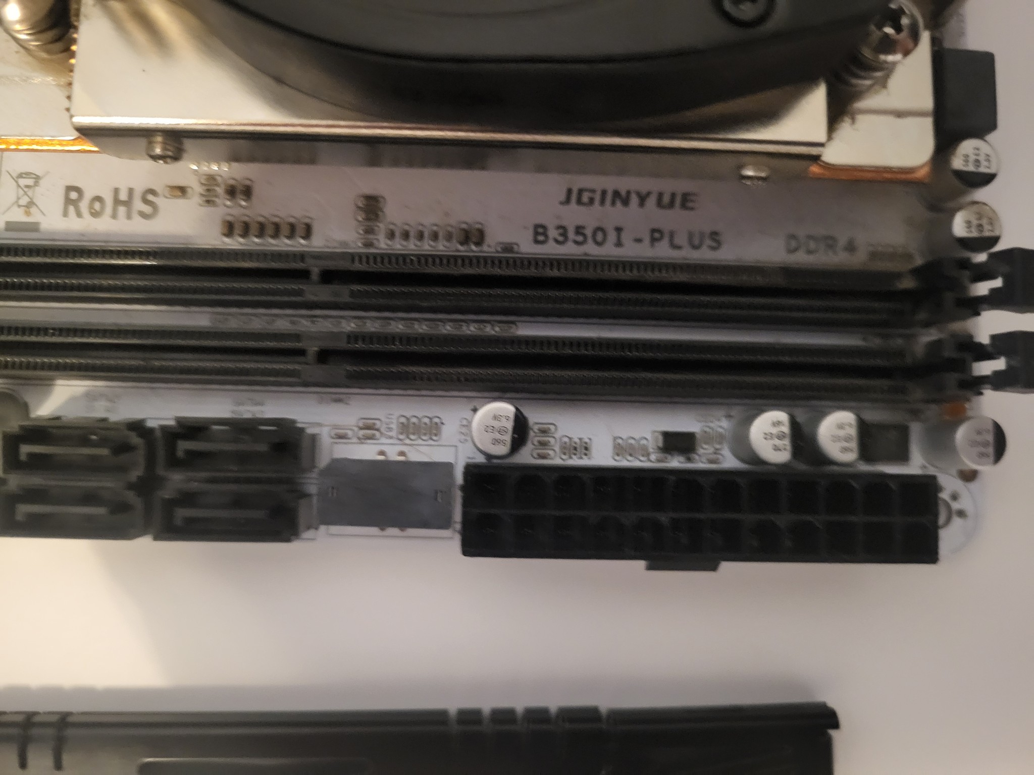 Gaming/Mining JGINYUE B350i + Mini-ITX AMD/AM4 Motherboard, Ryzen 7 3700X, & 2 3600 CL 16-16-36 RAM