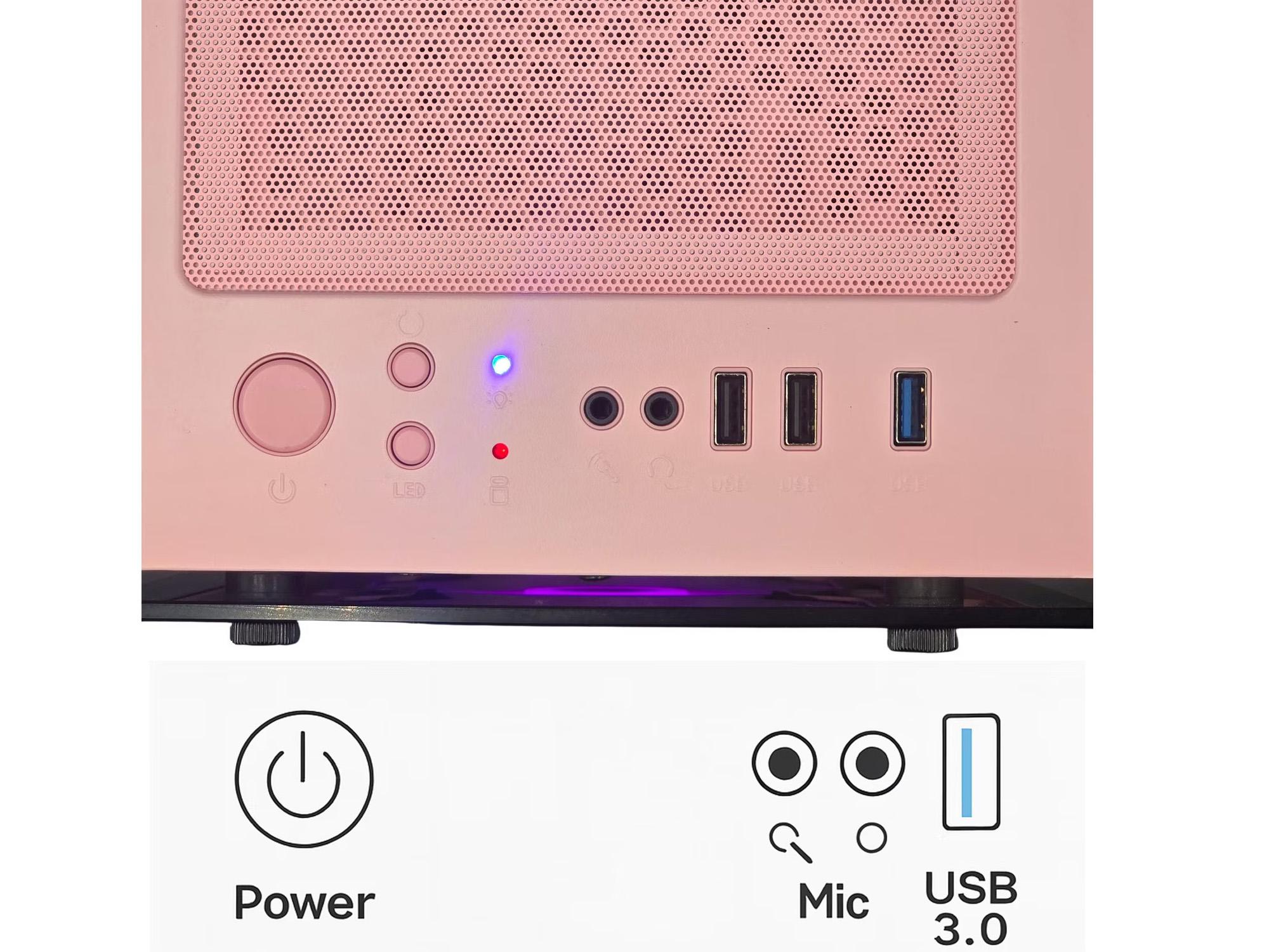 Axiom Gaming® GTX 1080 Pink Gaming PC - Ryzen 5 2600 | 16GB RAM | 512GB SSD