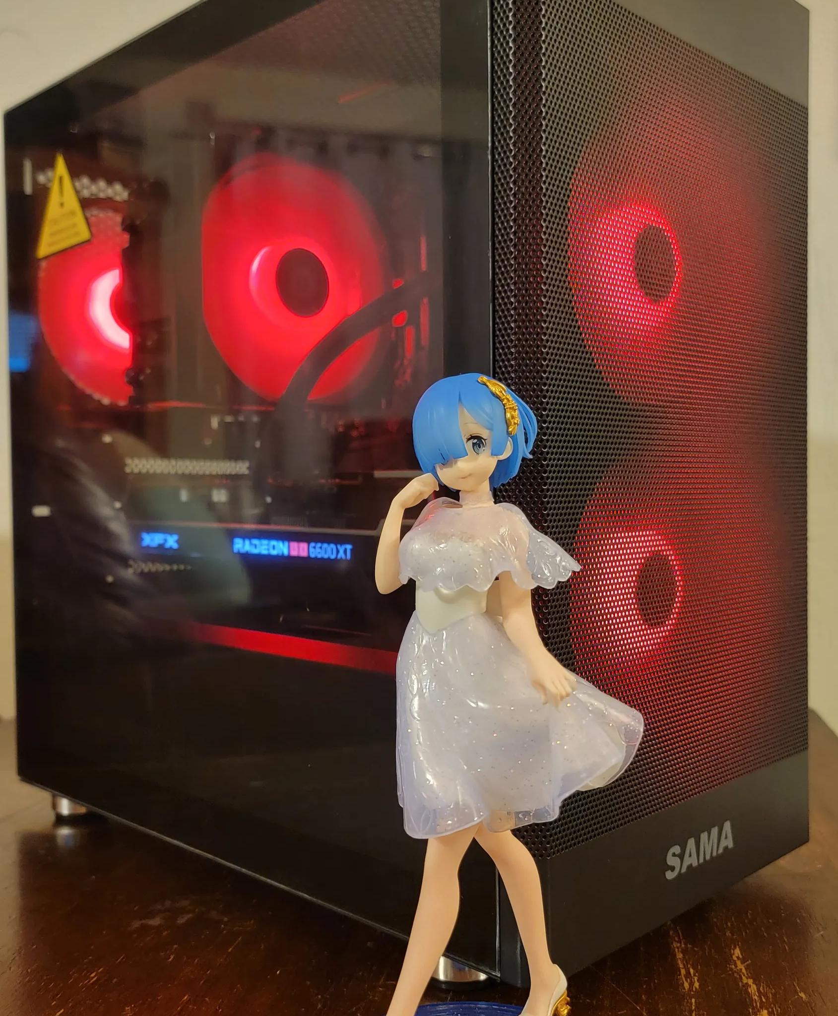 Final Sale!!! Sleek black Addressable RGB Ryzen 5 5500 + RX 6600XT + 2TB SSD Custom Gaming PC